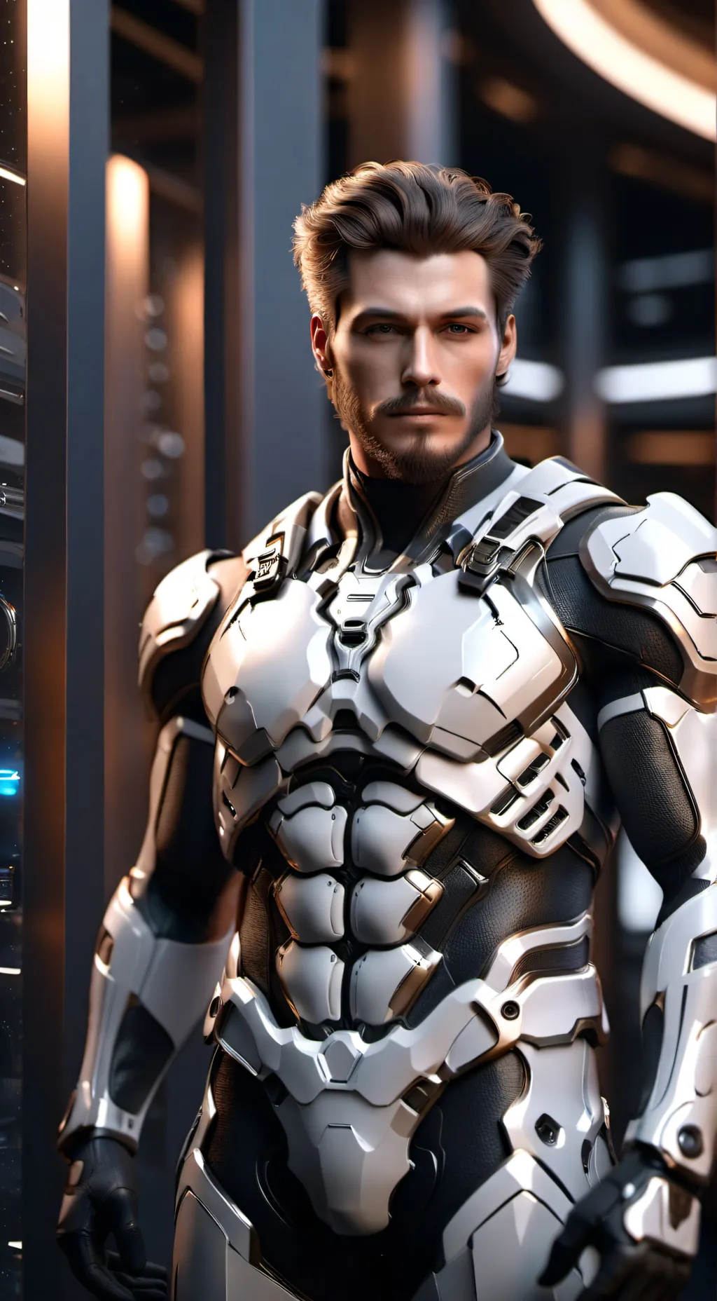 ai character: Jeremyhi--techsuit background