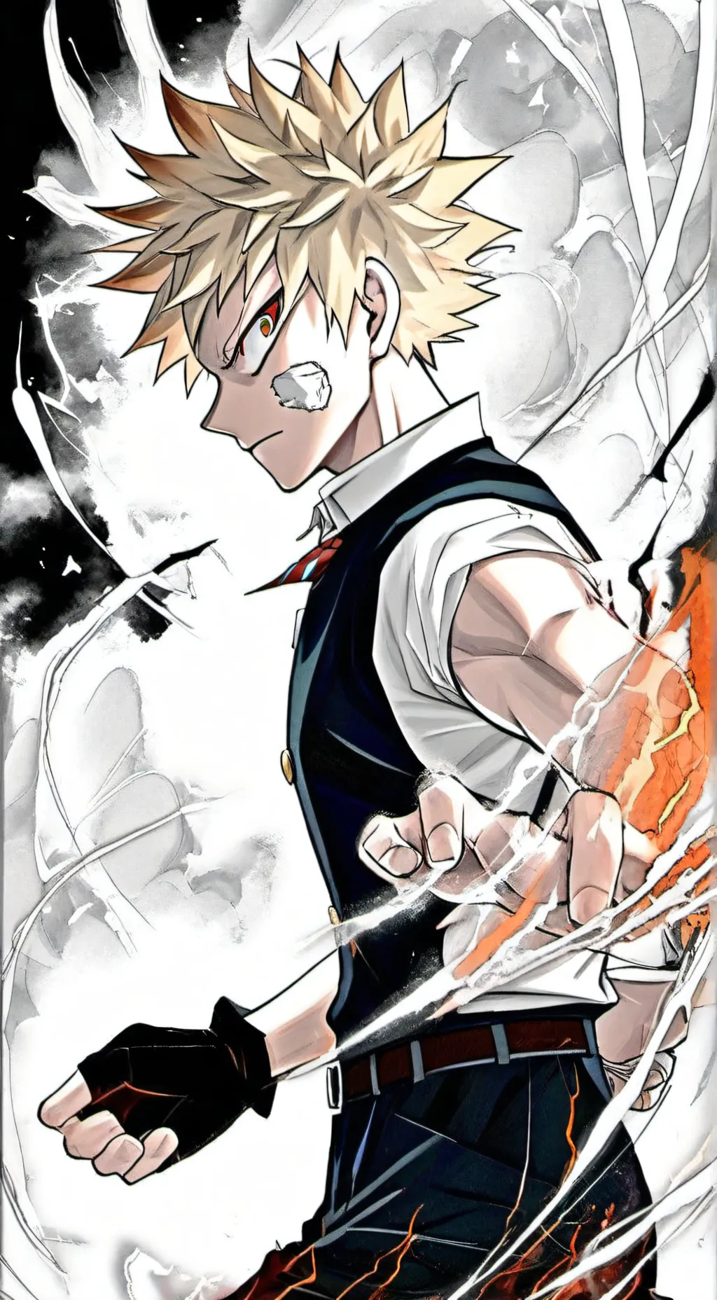 ai character: bakugo  background