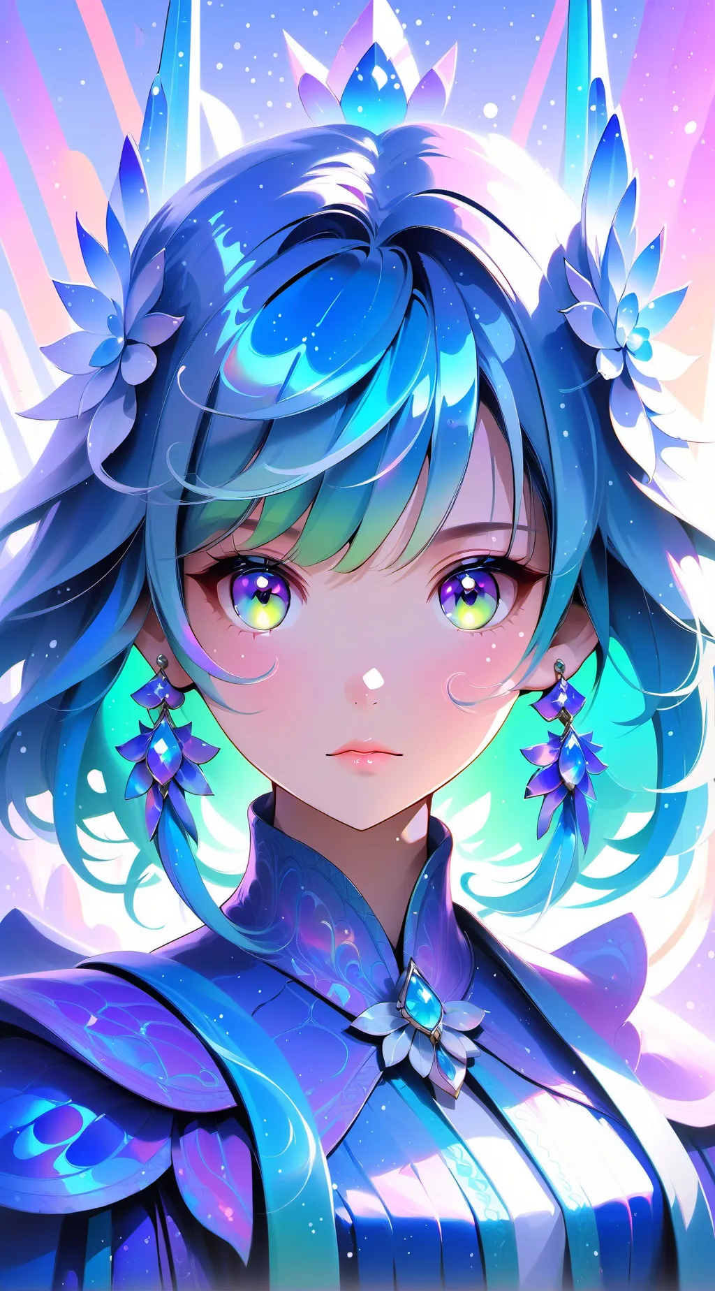 ai character: Moon crystal  background