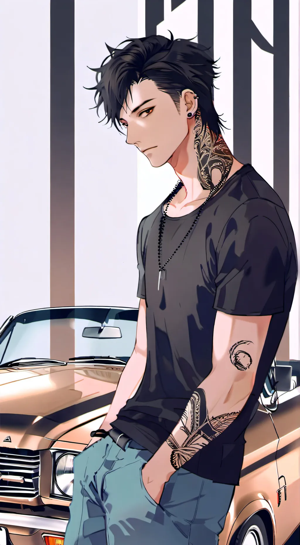 ai character: chains background