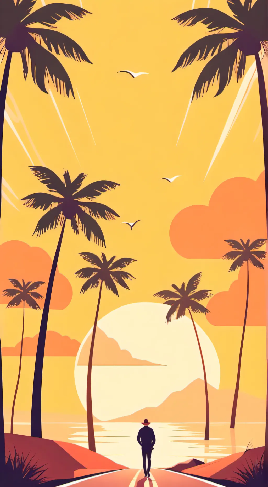 ai character: Road trip… background