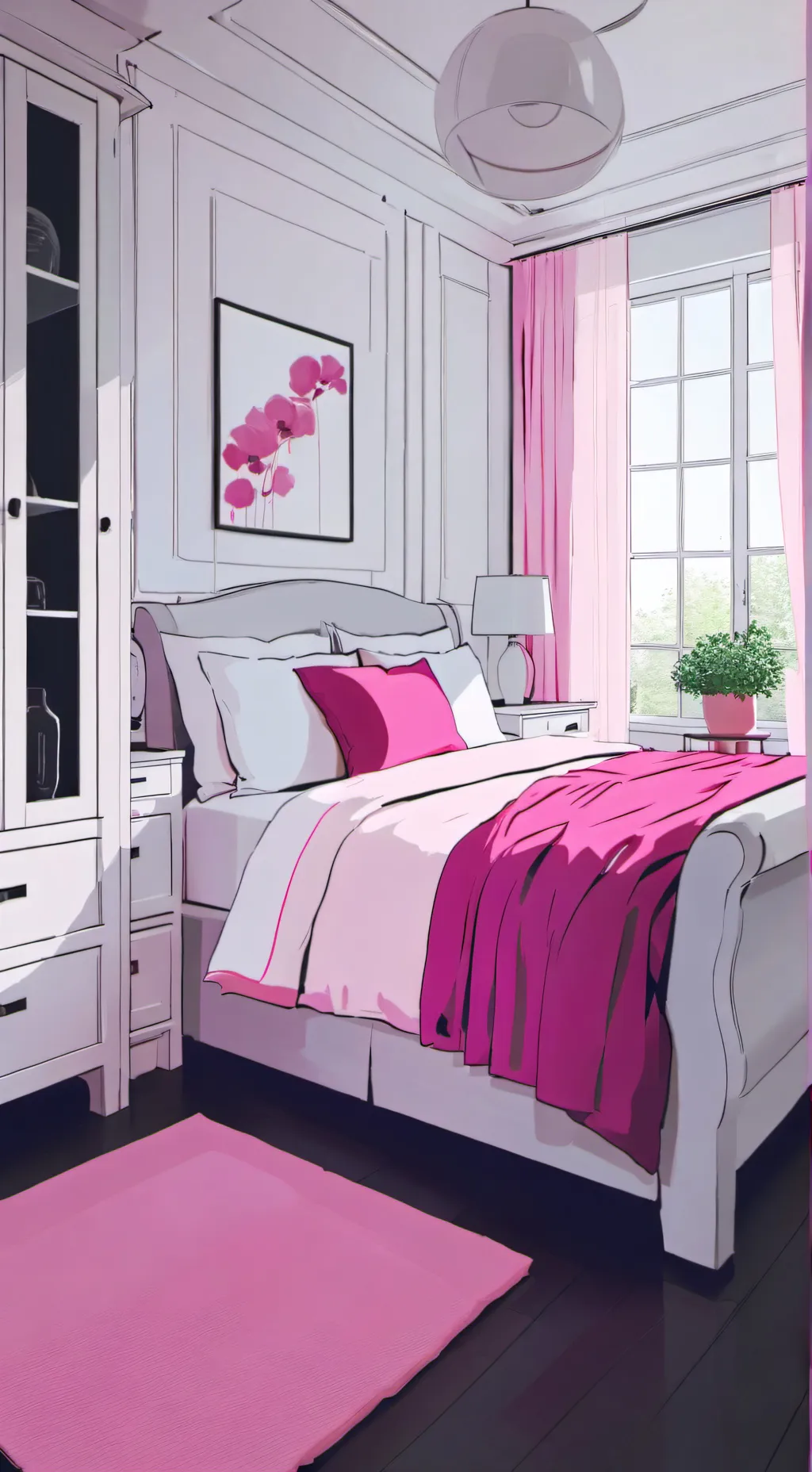 ai character: sleepover. background