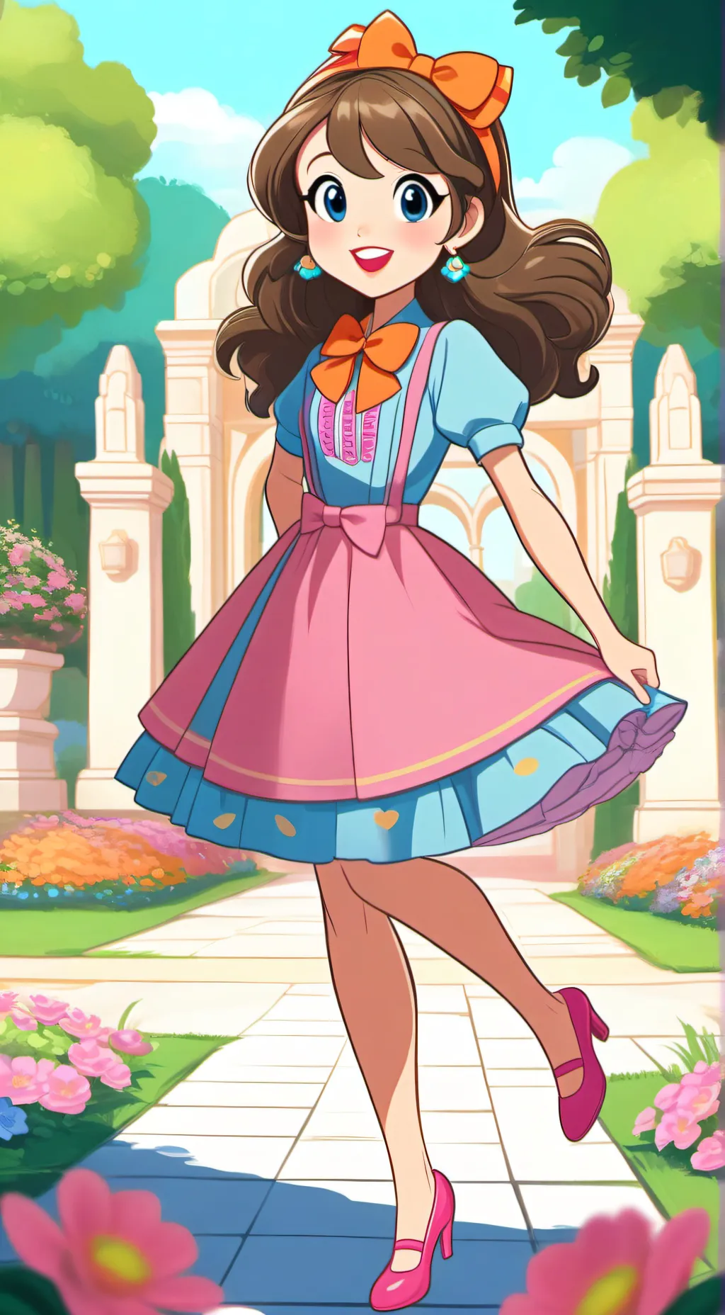 ai character: DW PICK ME 💖👁️👄👁️ background