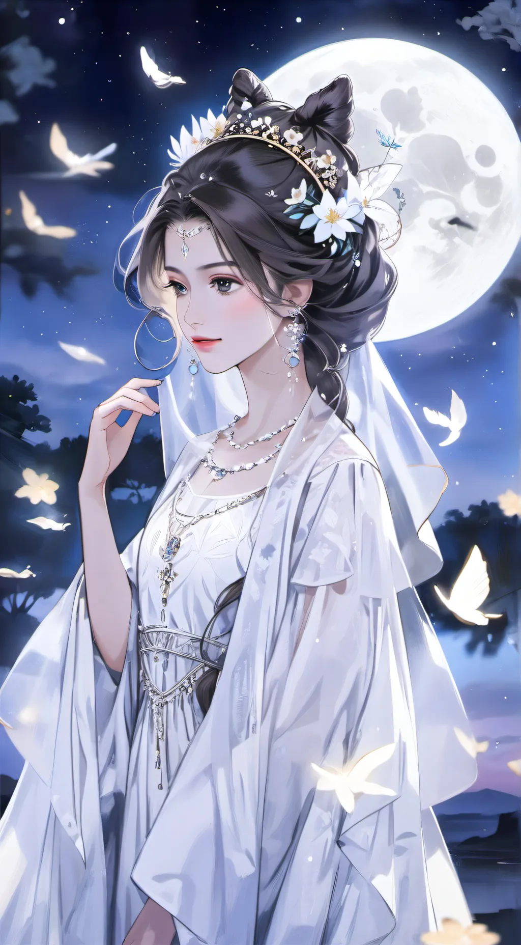 ai character: Lunar background