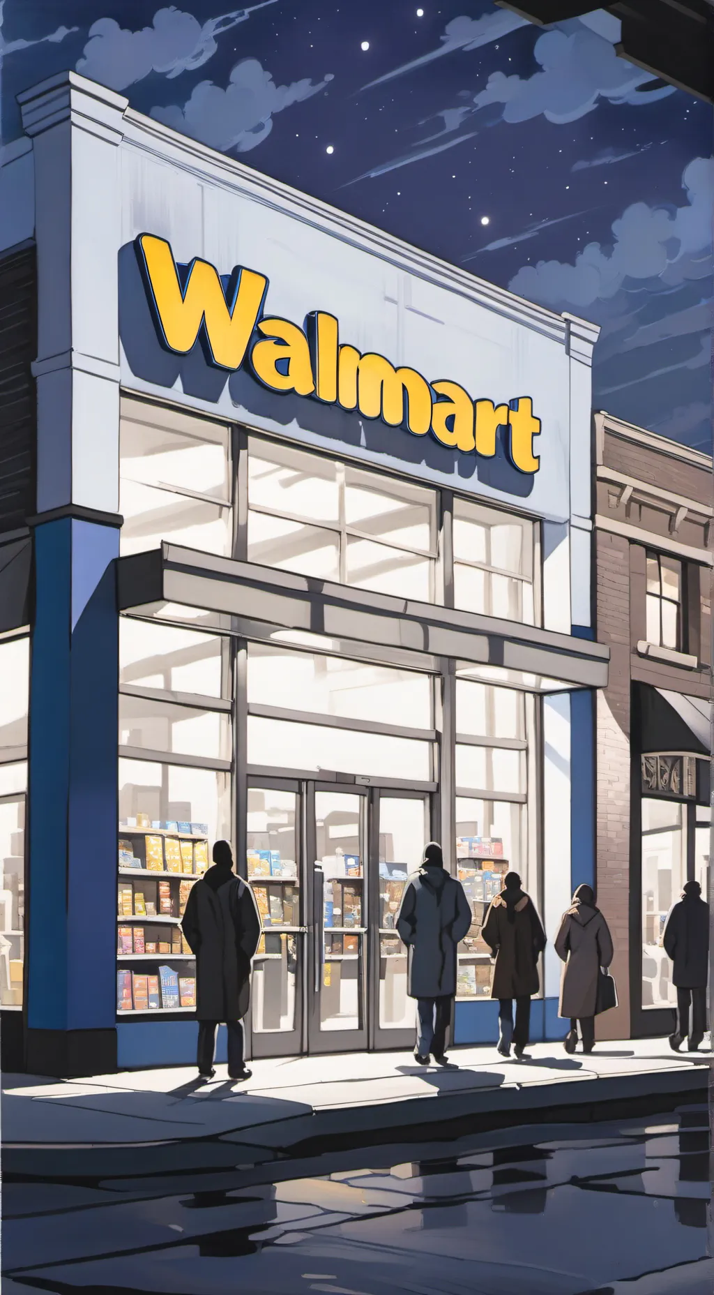 ai character: Night shift background