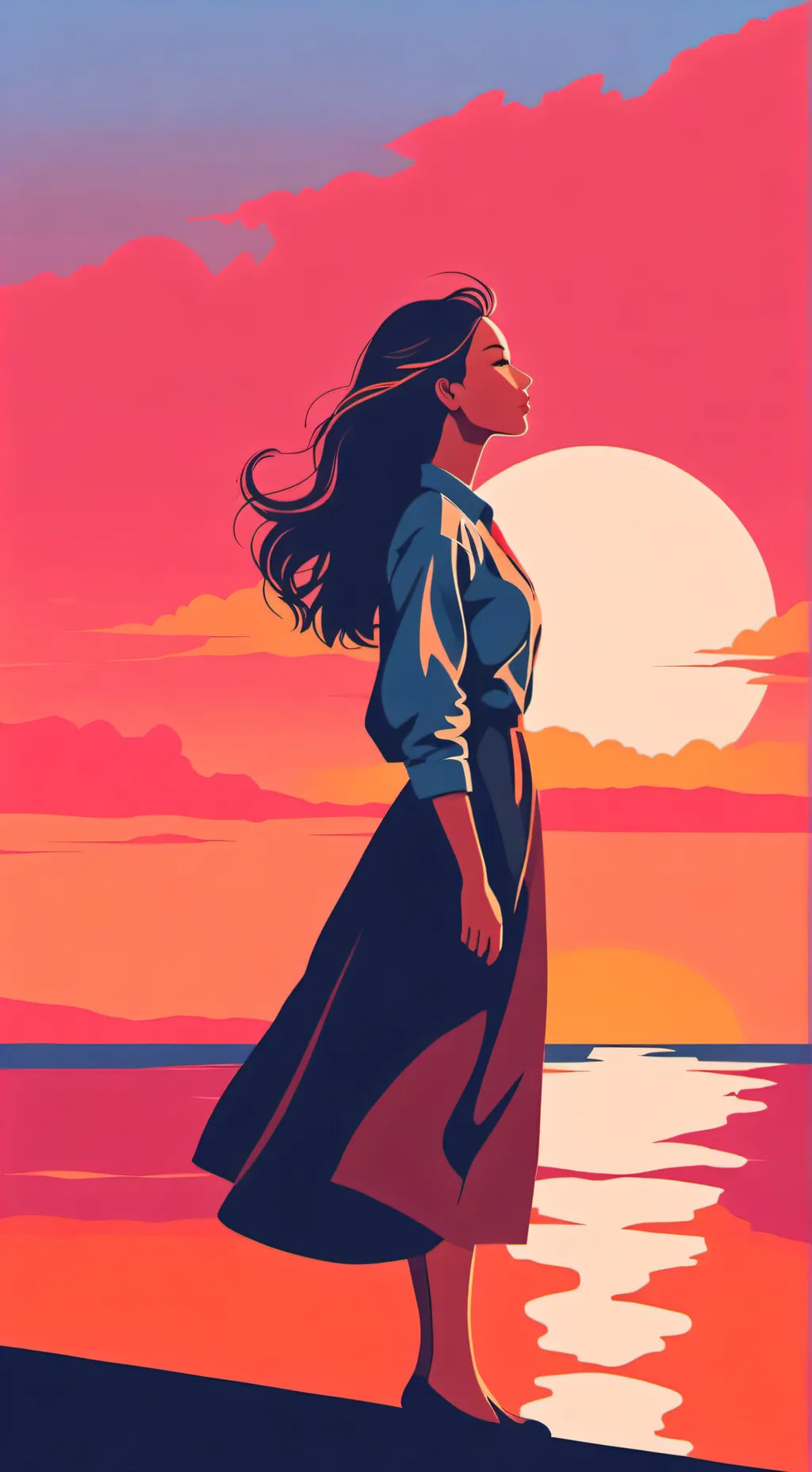 ai character: Aurora background