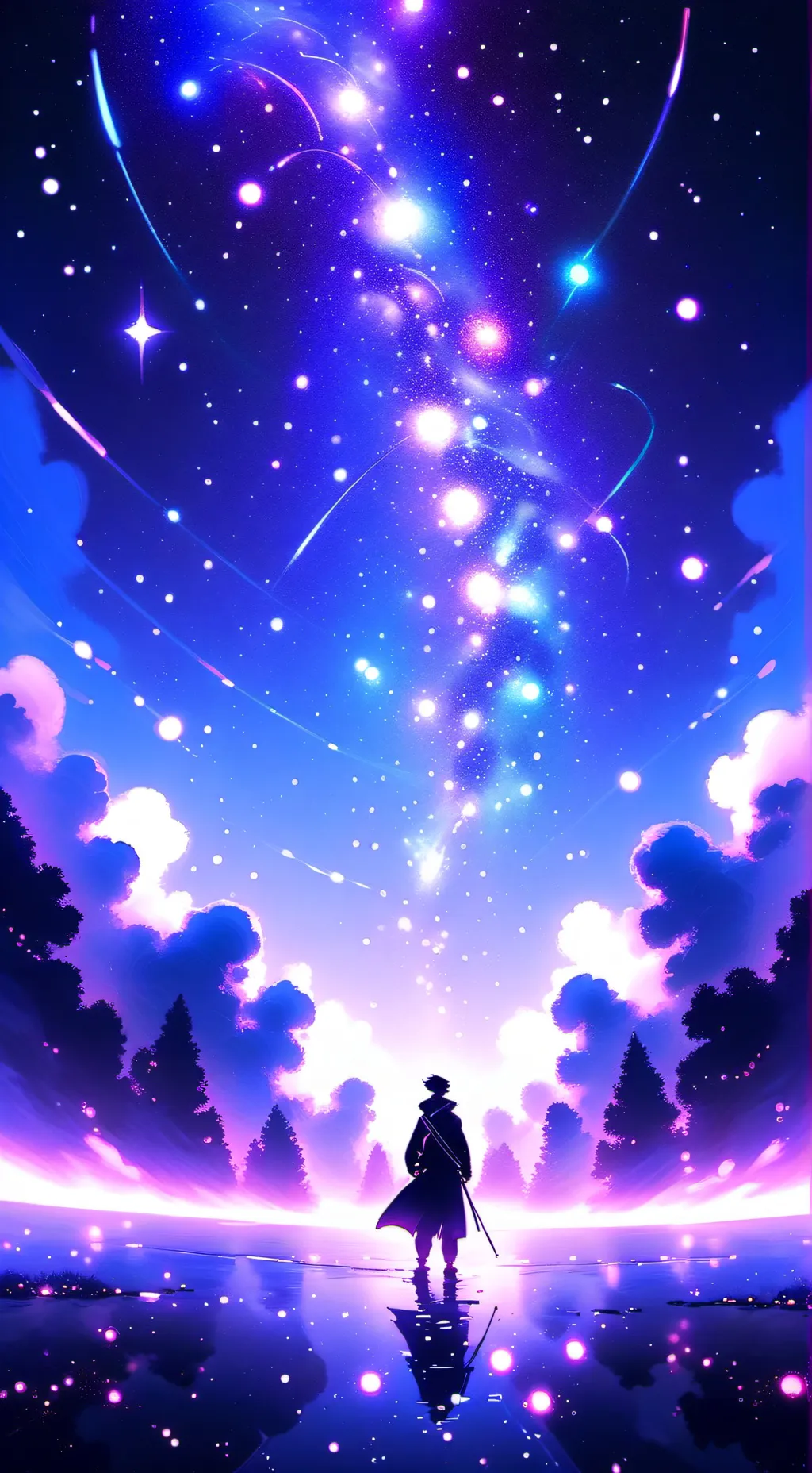 ai character: Saja begging  background