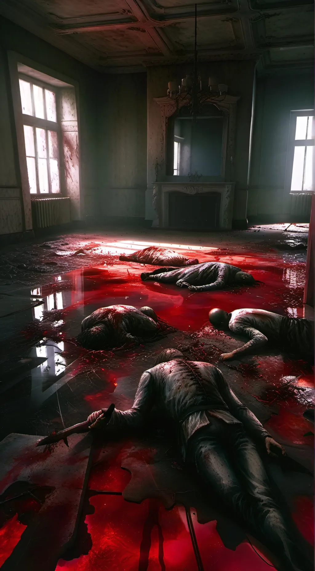 ai character: Horror background