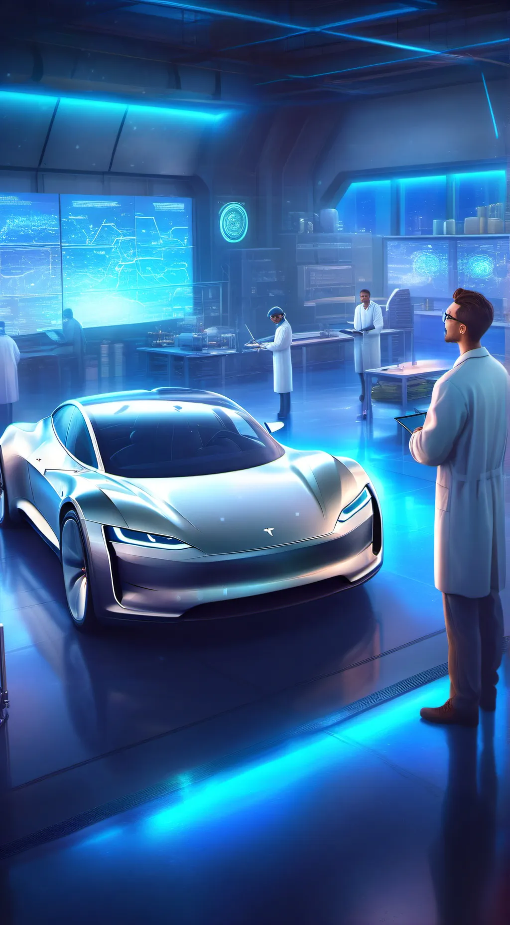 ai character: P. Ed vs Nik Tesla background