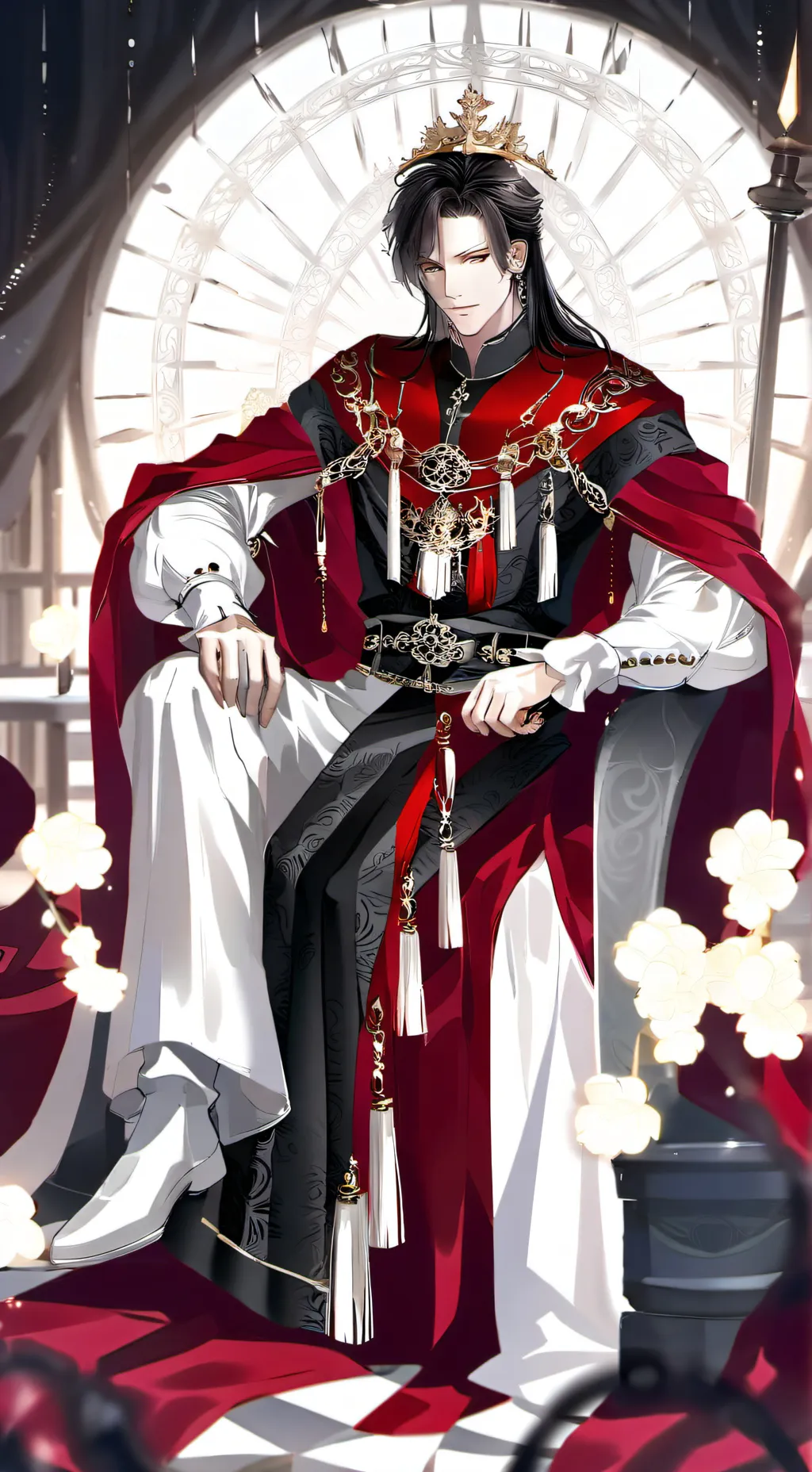 ai character: King of red knight background