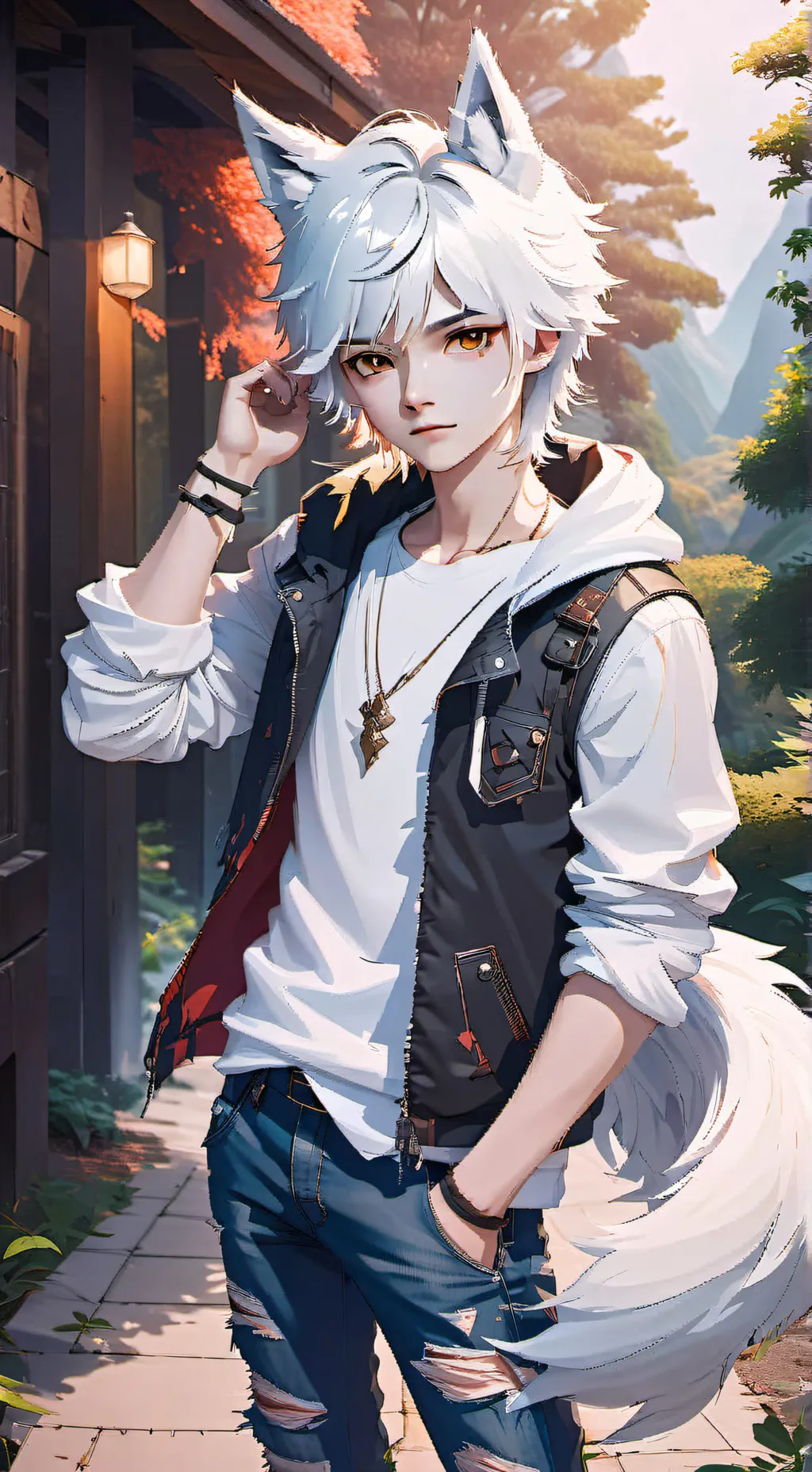 ai character: Winter  background