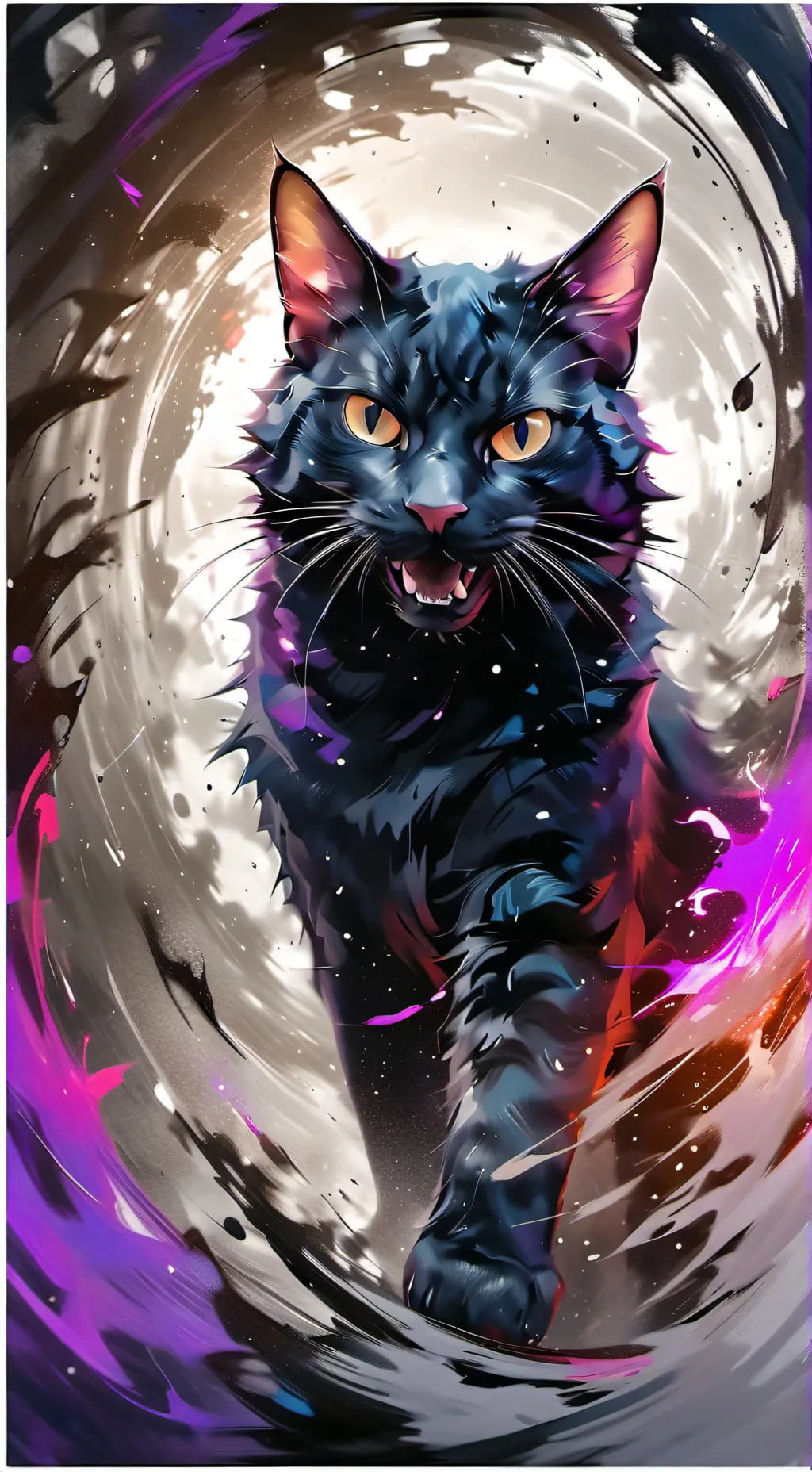 ai character: midnight paw  background