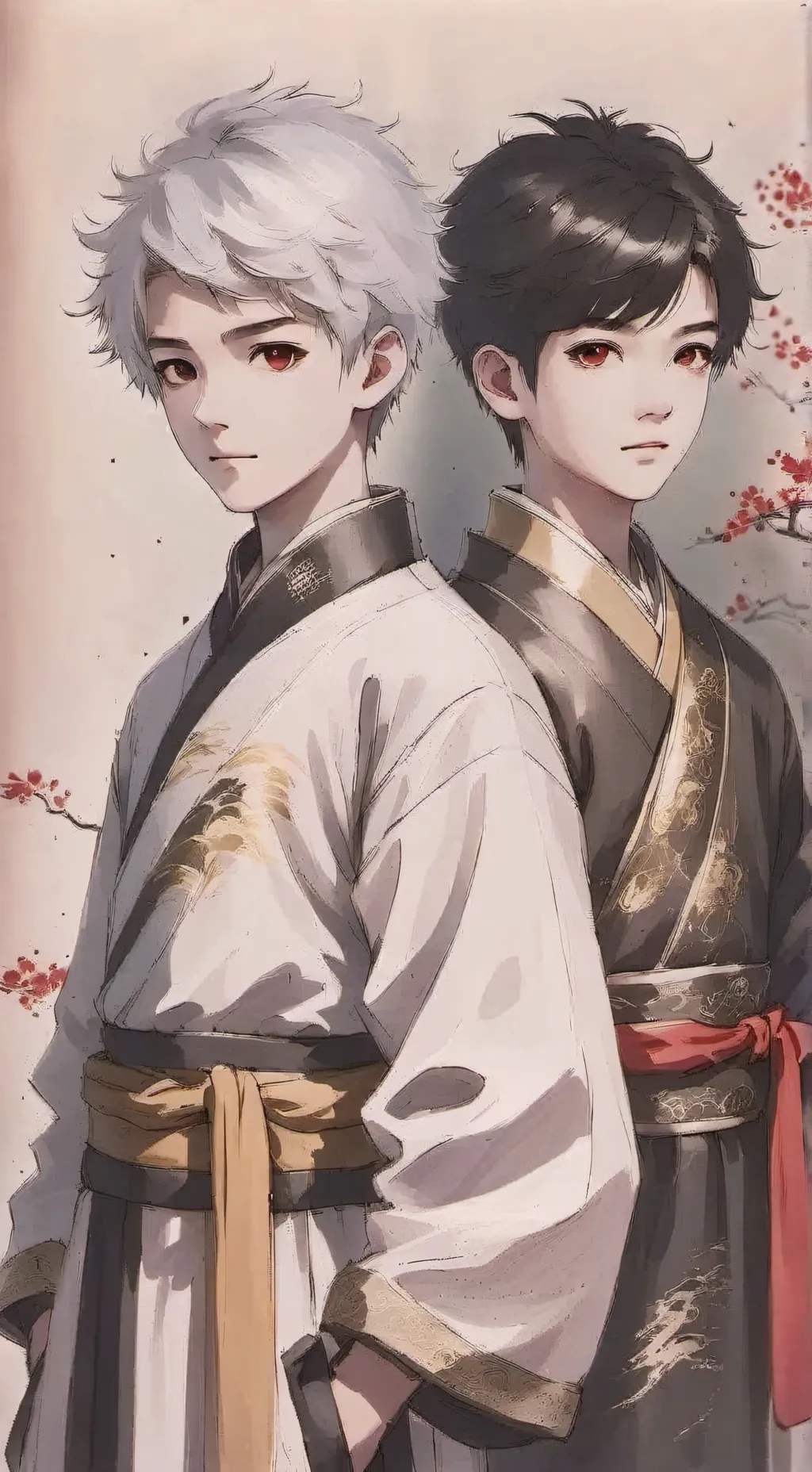 ai character: Yin and yang ☯️ background