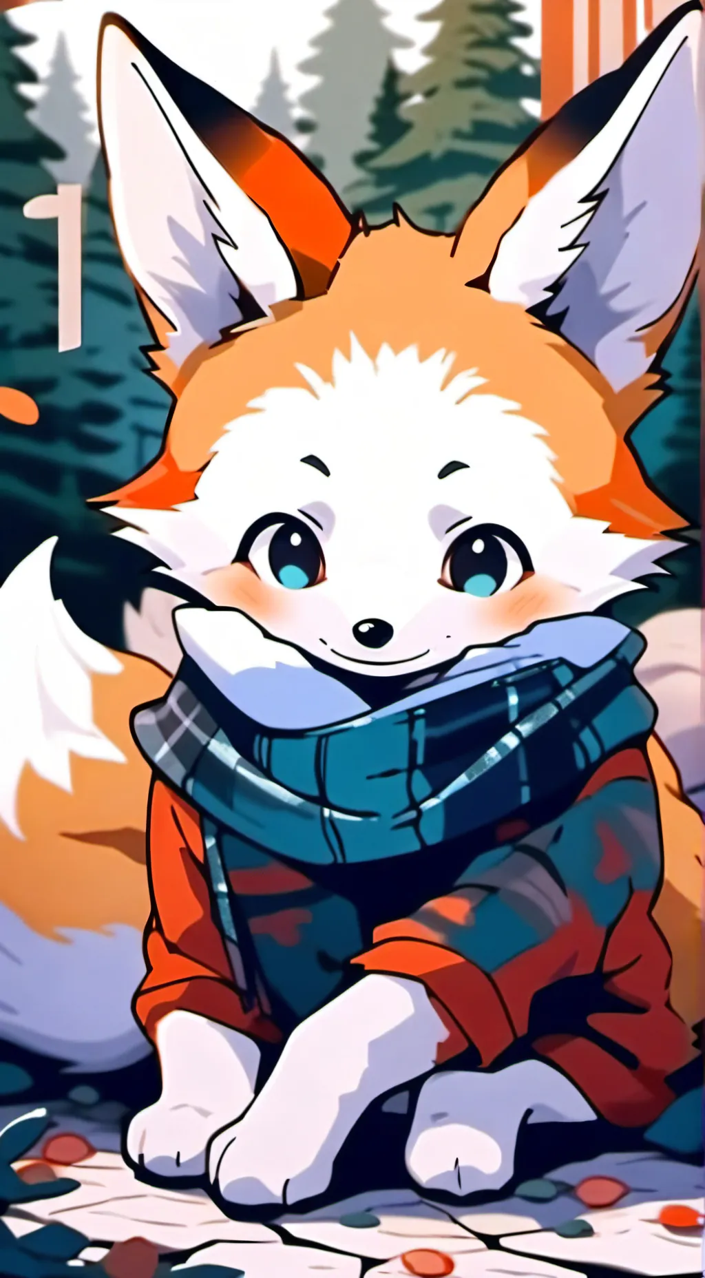 ai character: Autumn background