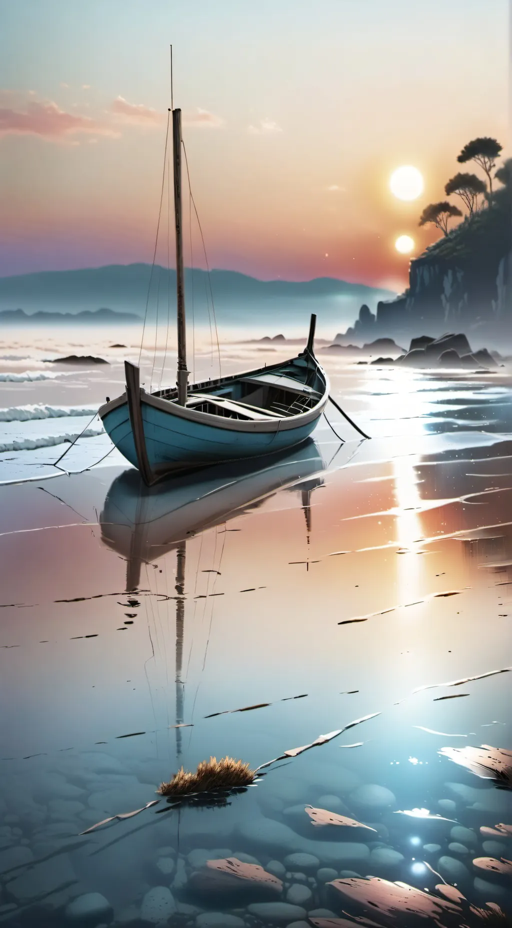 ai character: sprunki beach day background