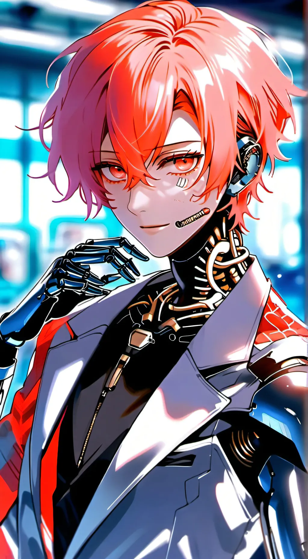 ai character: Aqua background