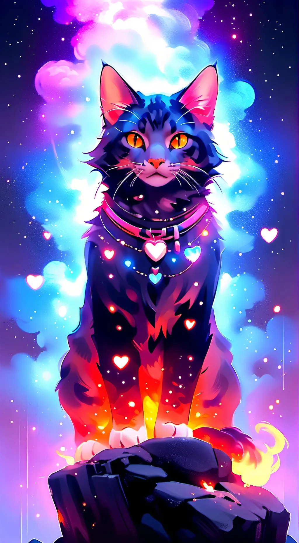 ai character: galaxy  background