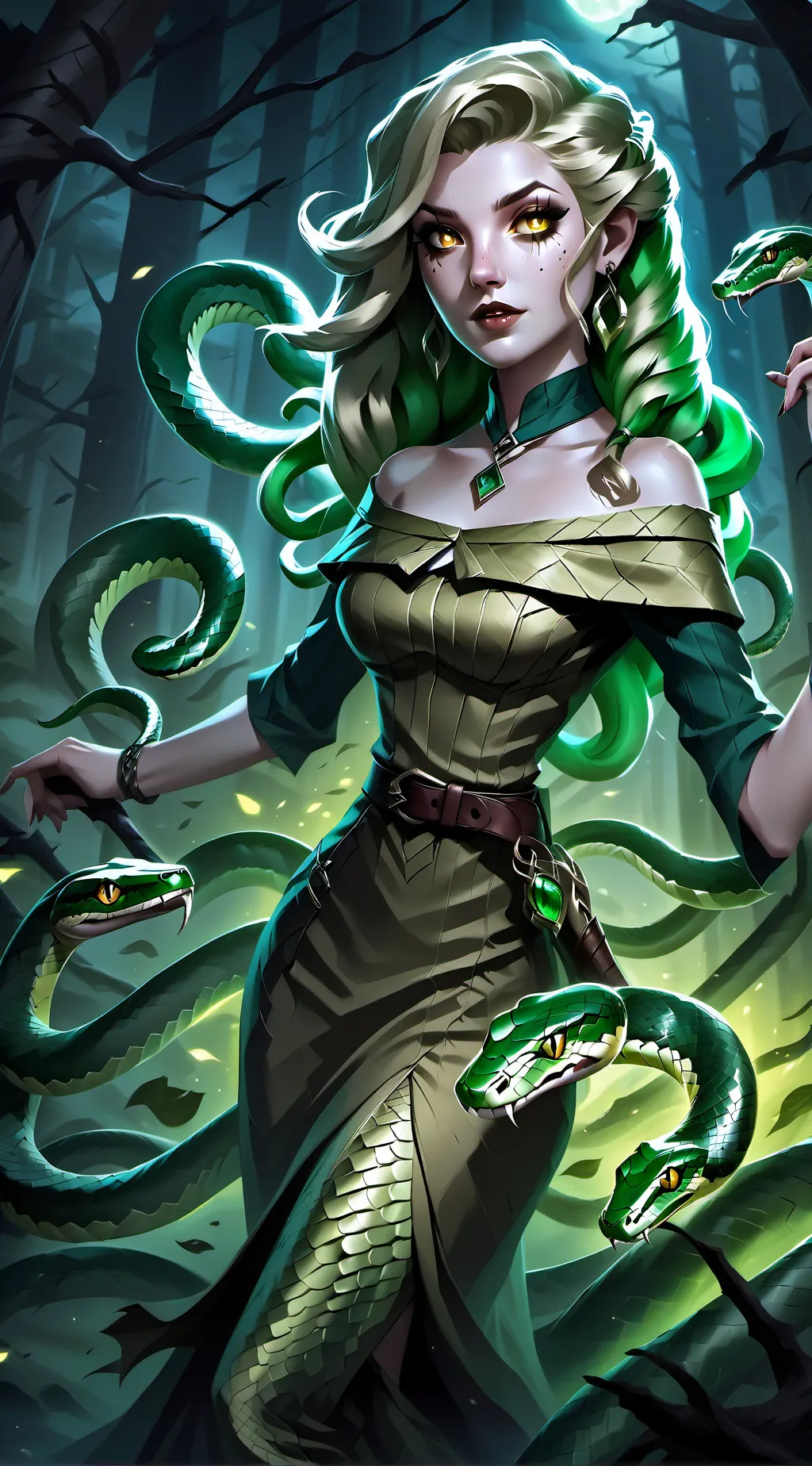 ai character: Medusa background