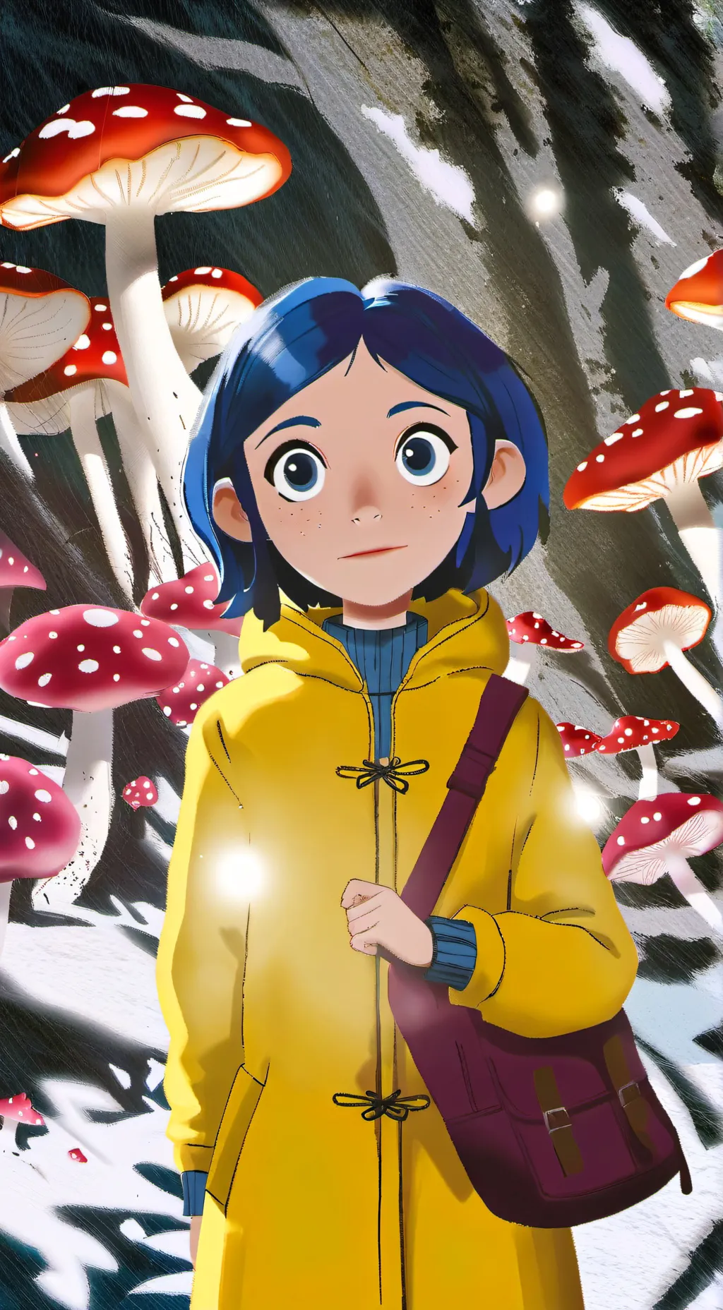 ai character: Coraline background