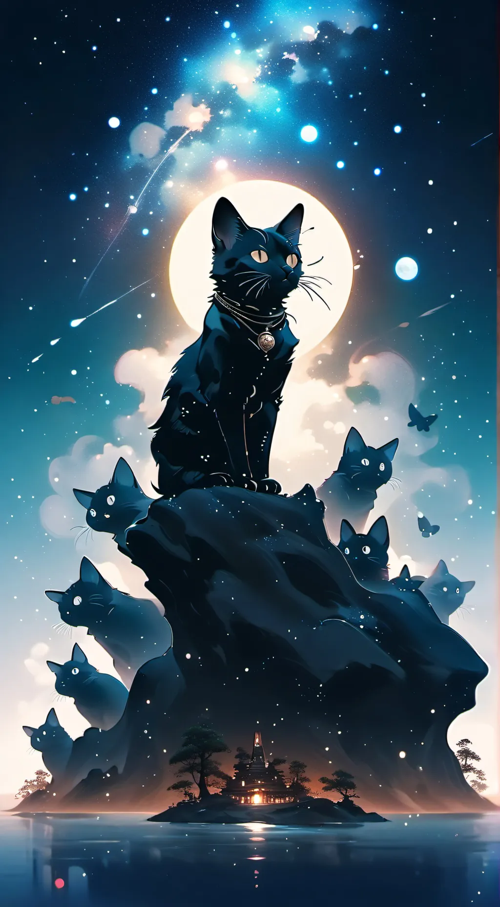 ai character: cat queen background