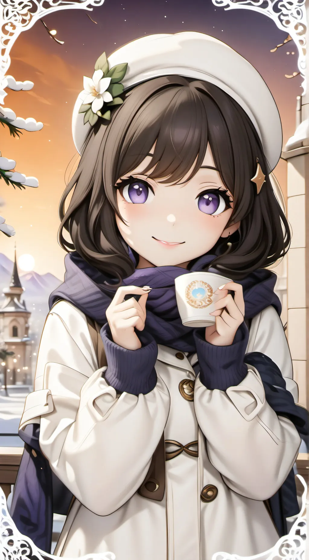 ai character: garson da cafeteri background