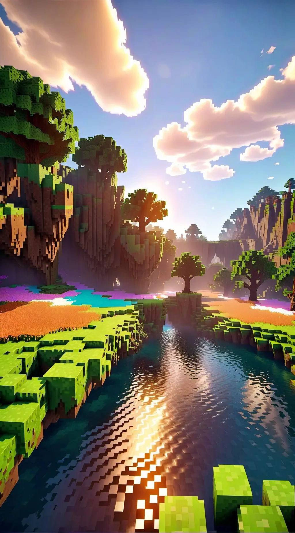 ai character: minecraft background