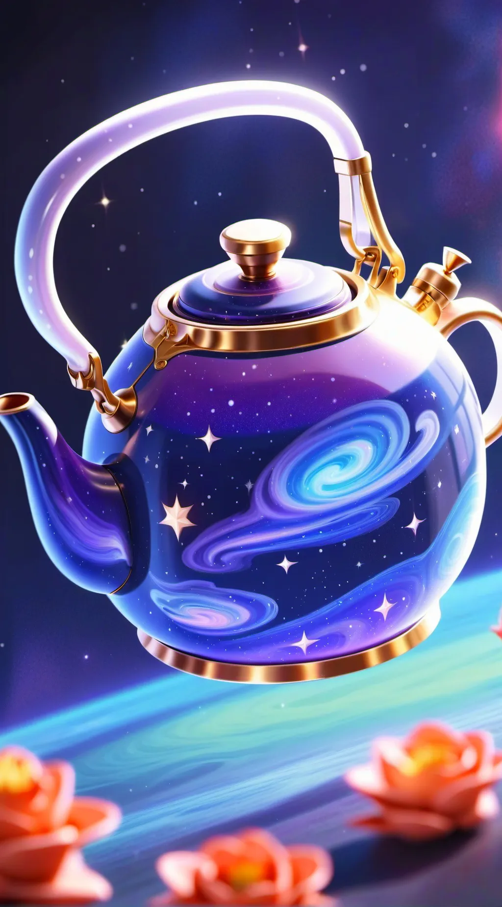 ai character: Russel teapot  background