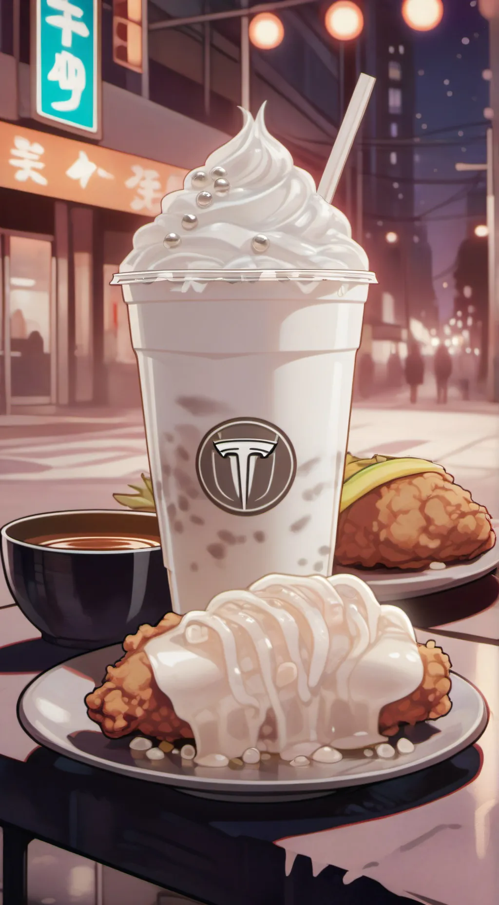 ai character: jfkfifjdb background