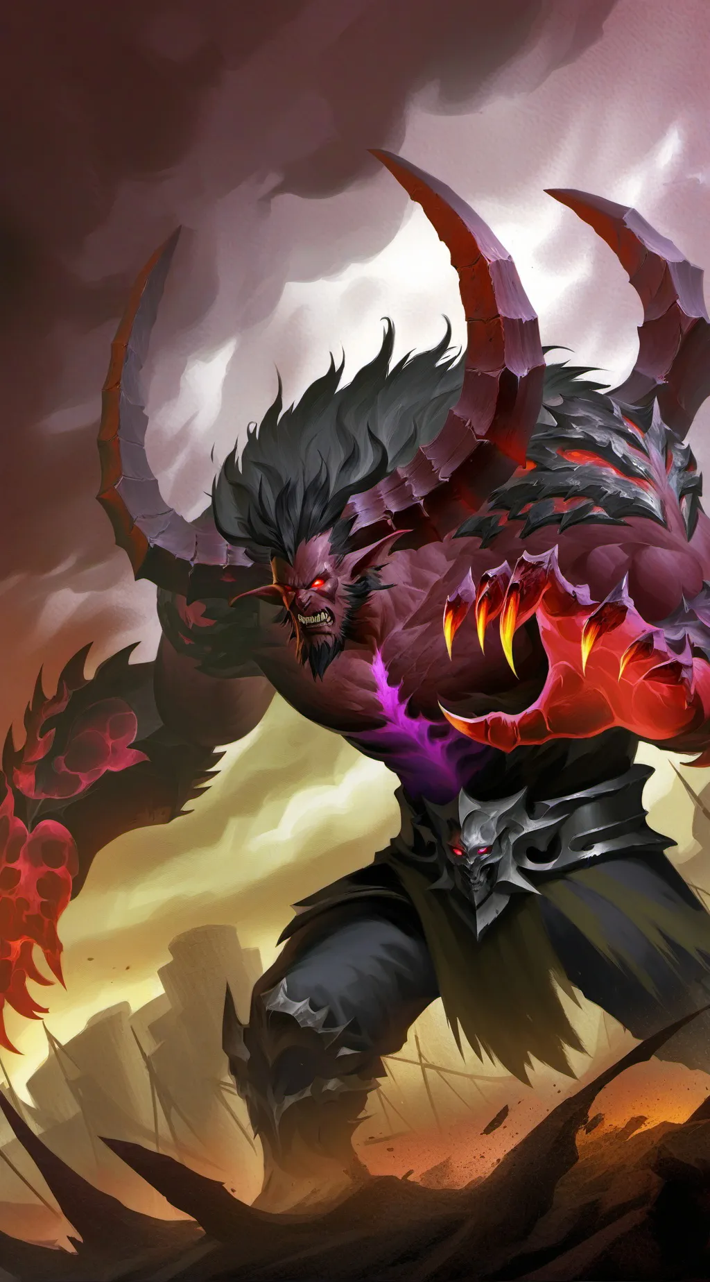 ai character: GOD OF DEVIL background