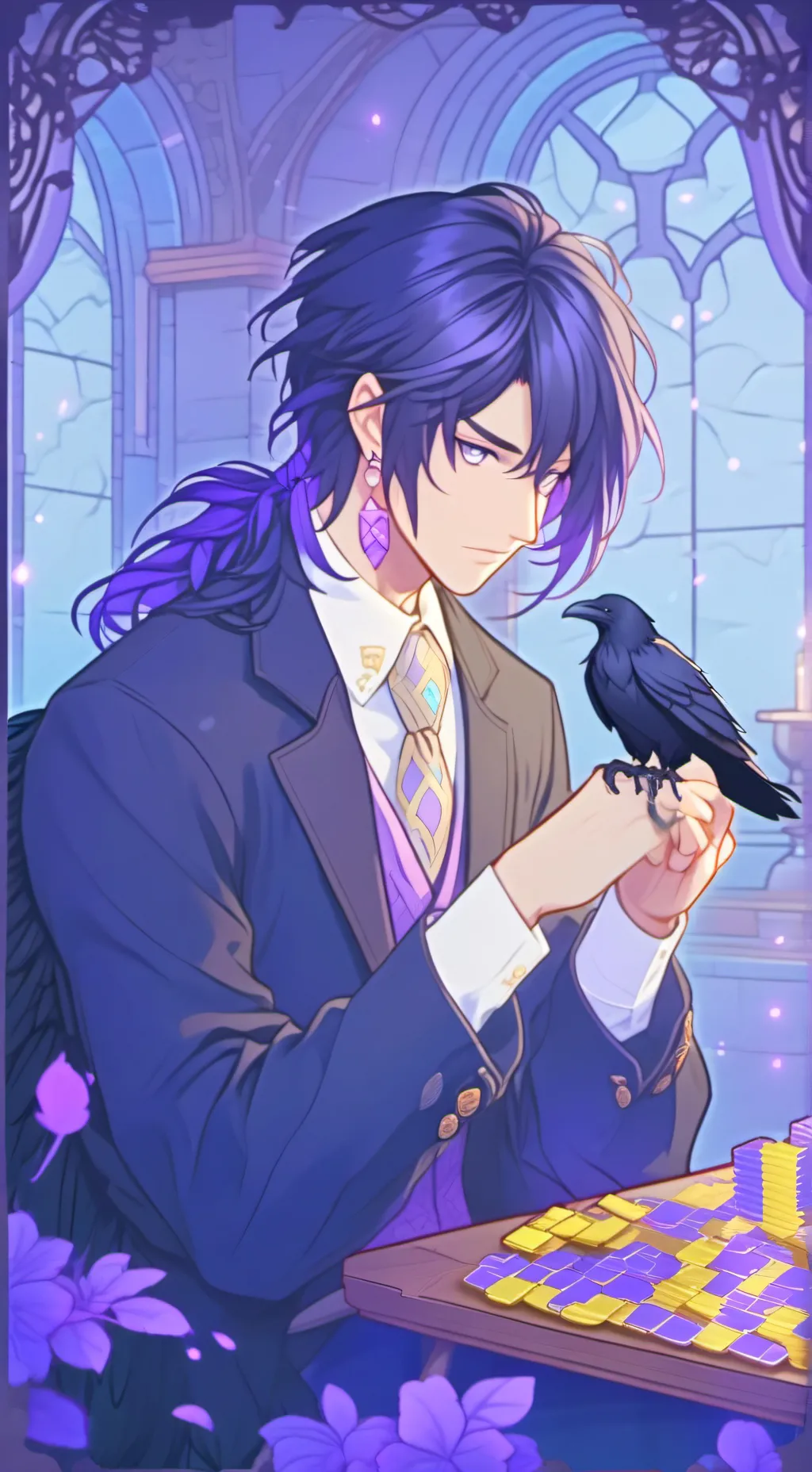 ai character: Inquisitive Raven  background