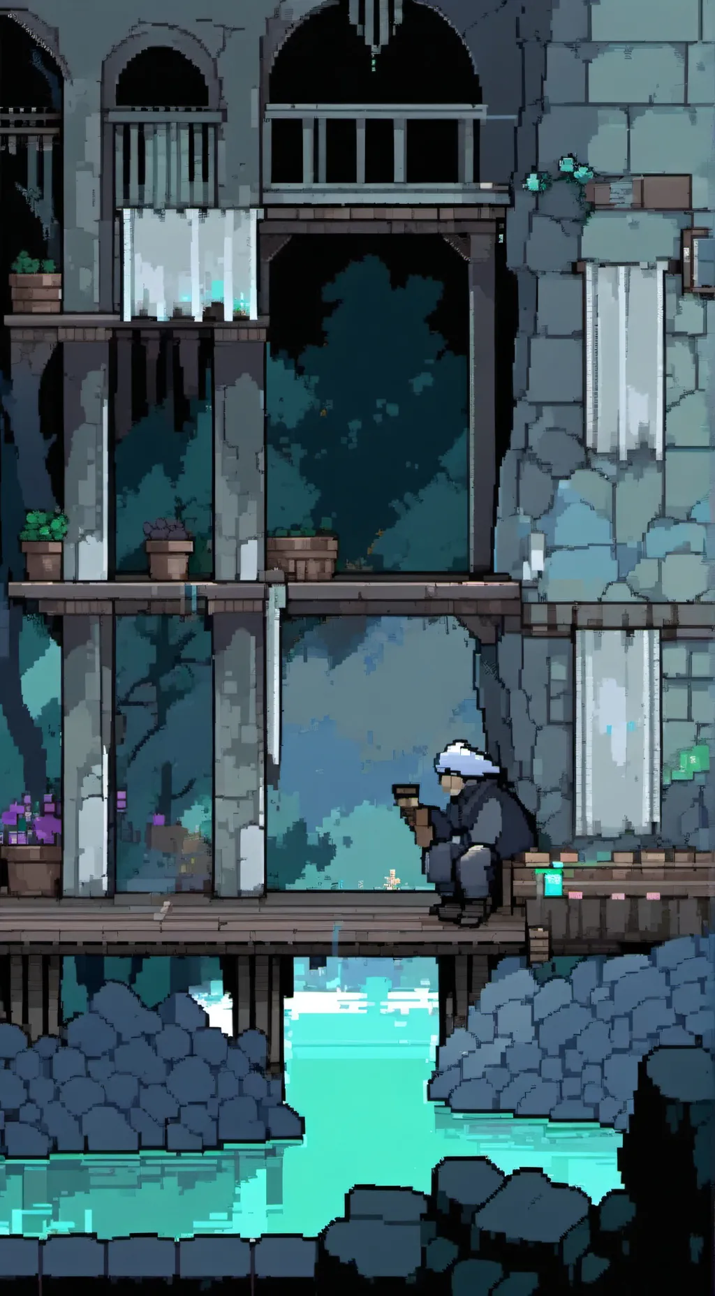 ai character: sprunki lluviesita background