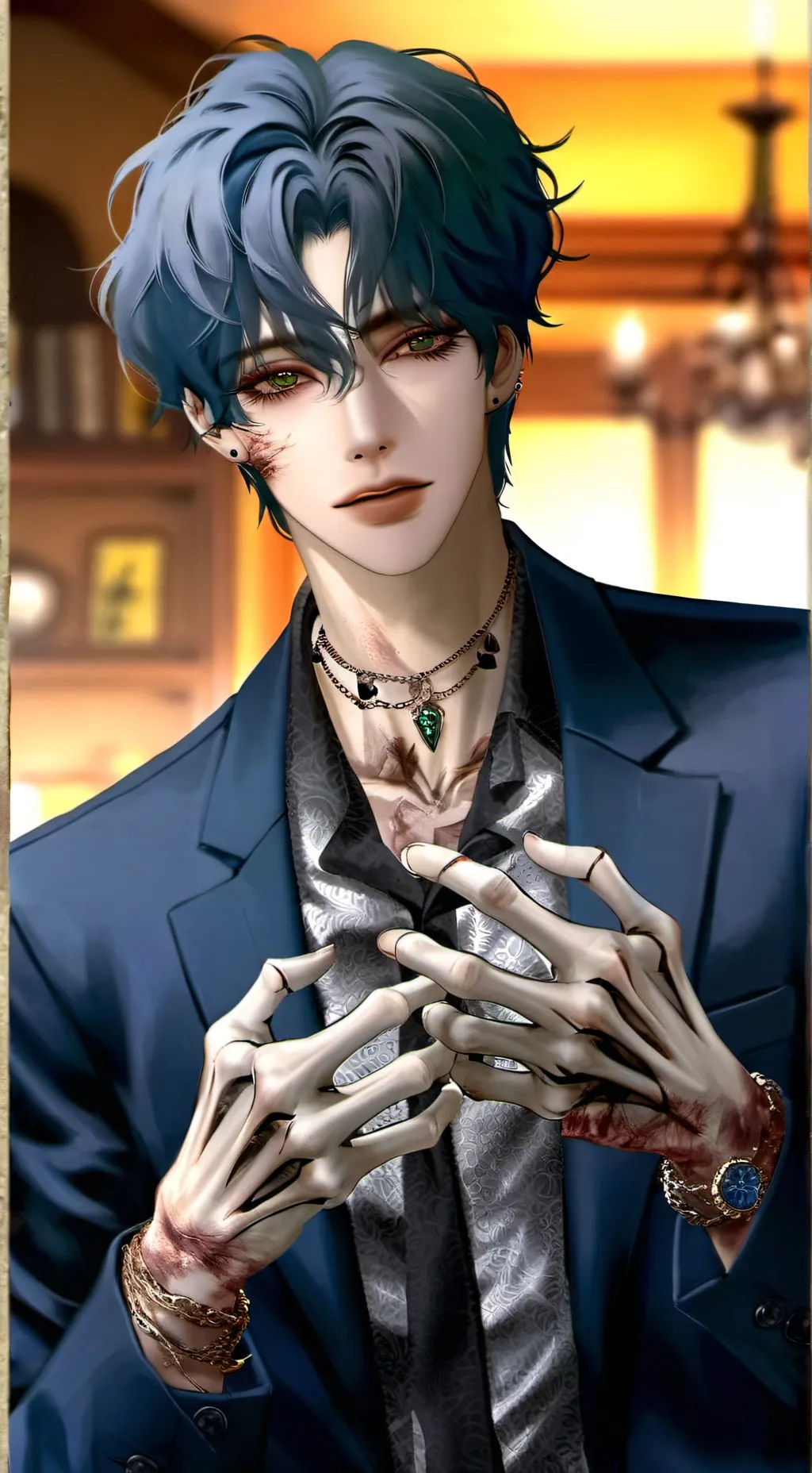 ai character: Kenzeo halloween  background