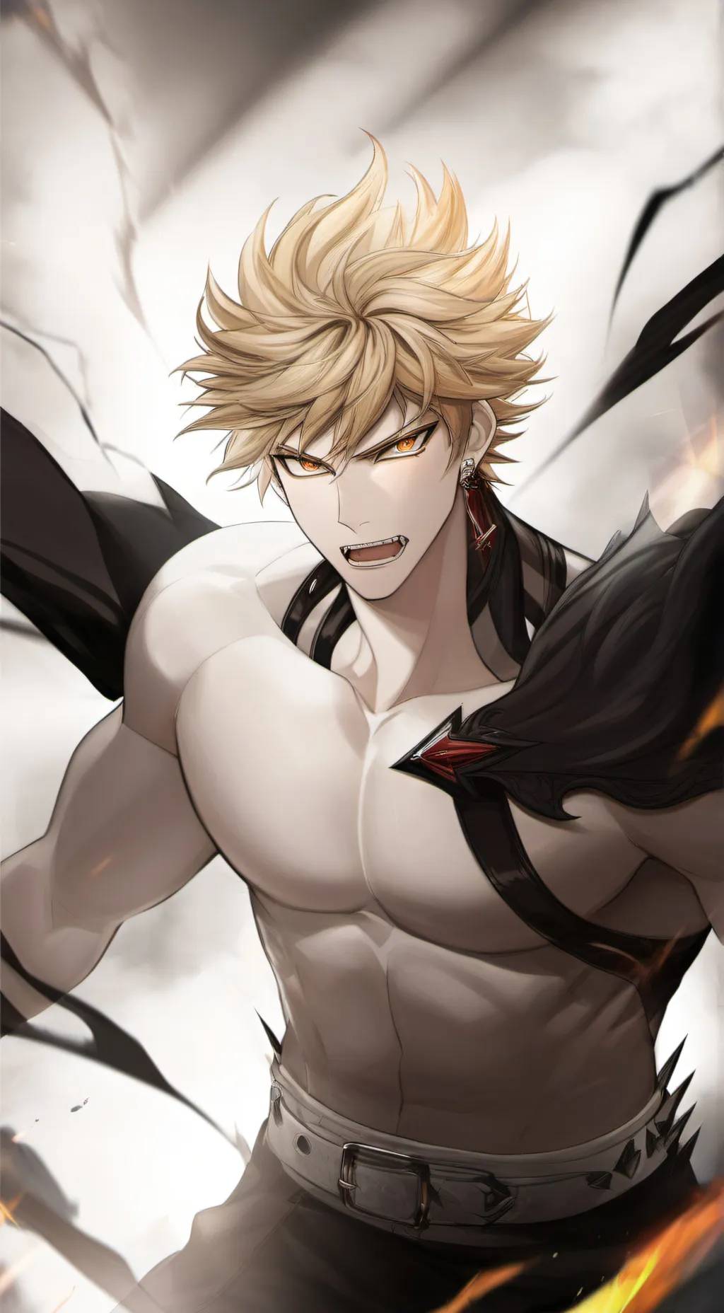 ai character: Katsuki Bakugo background