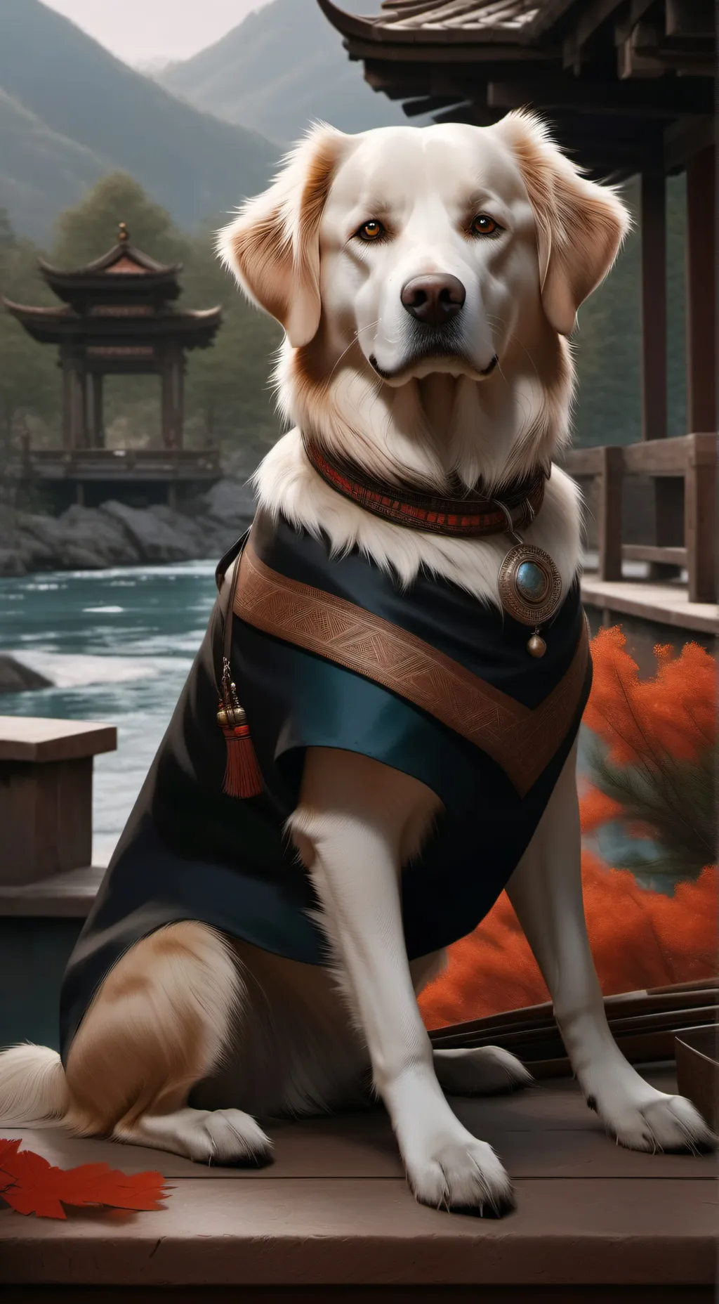 ai character: A dog that loves w background