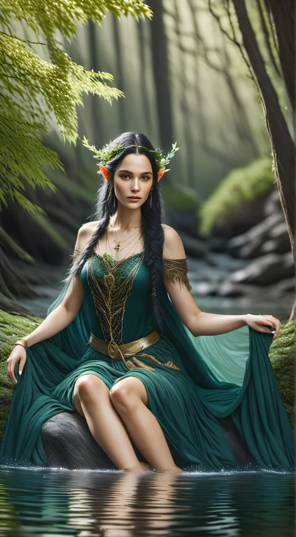 ai character: Wassernixe Laguna background