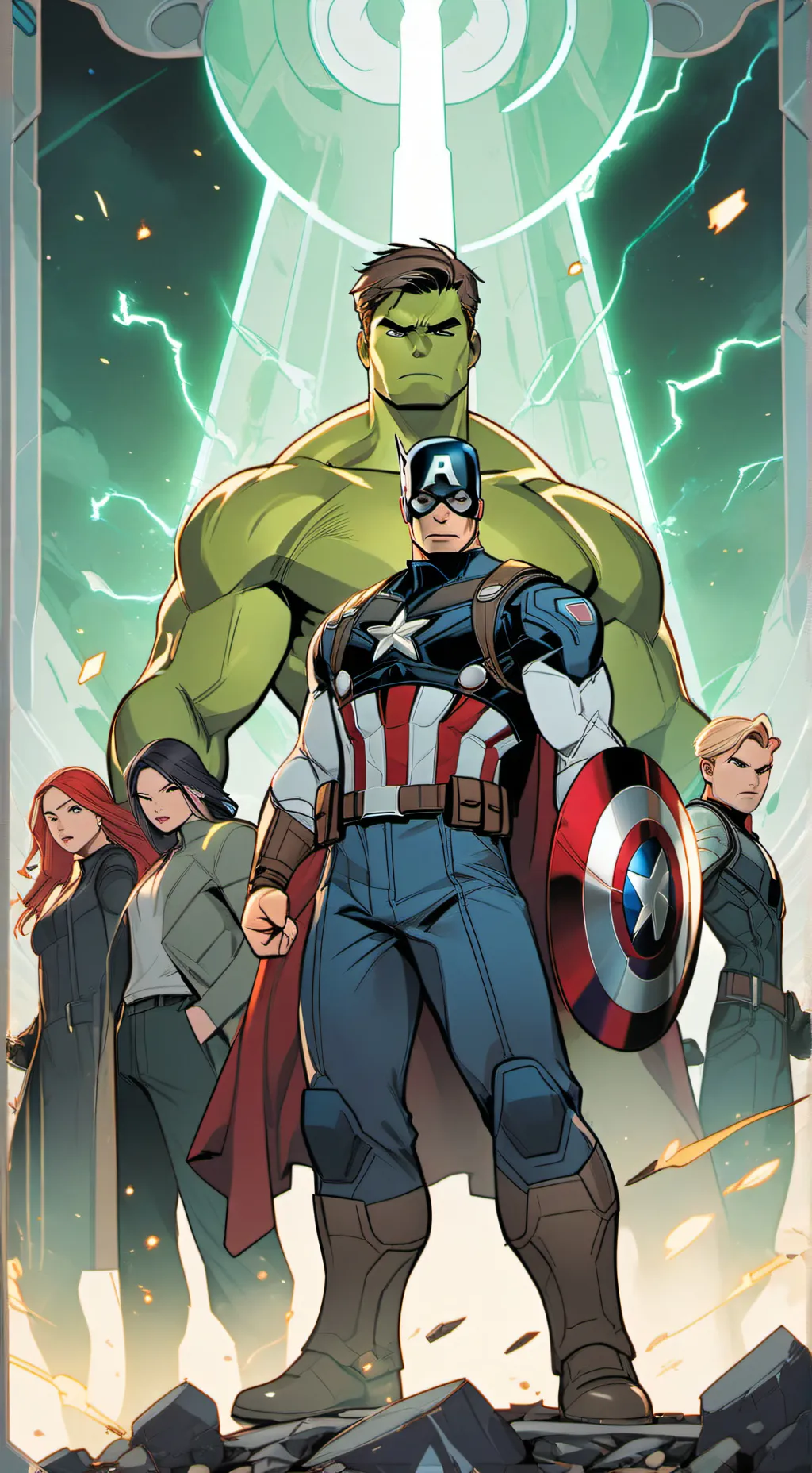 ai character: avengers  background