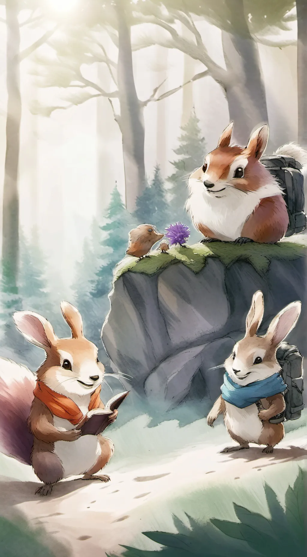 ai character: Mimo&SeineFreunde. background