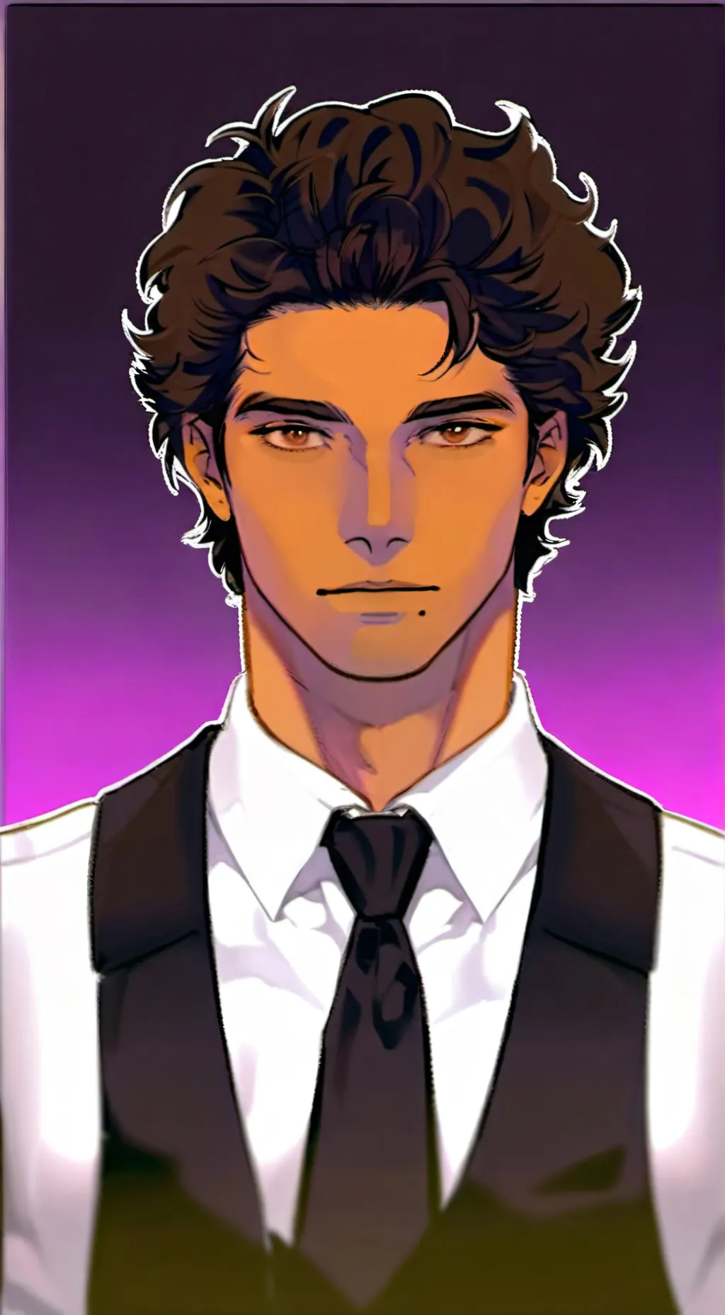 ai character: Vincent grey background