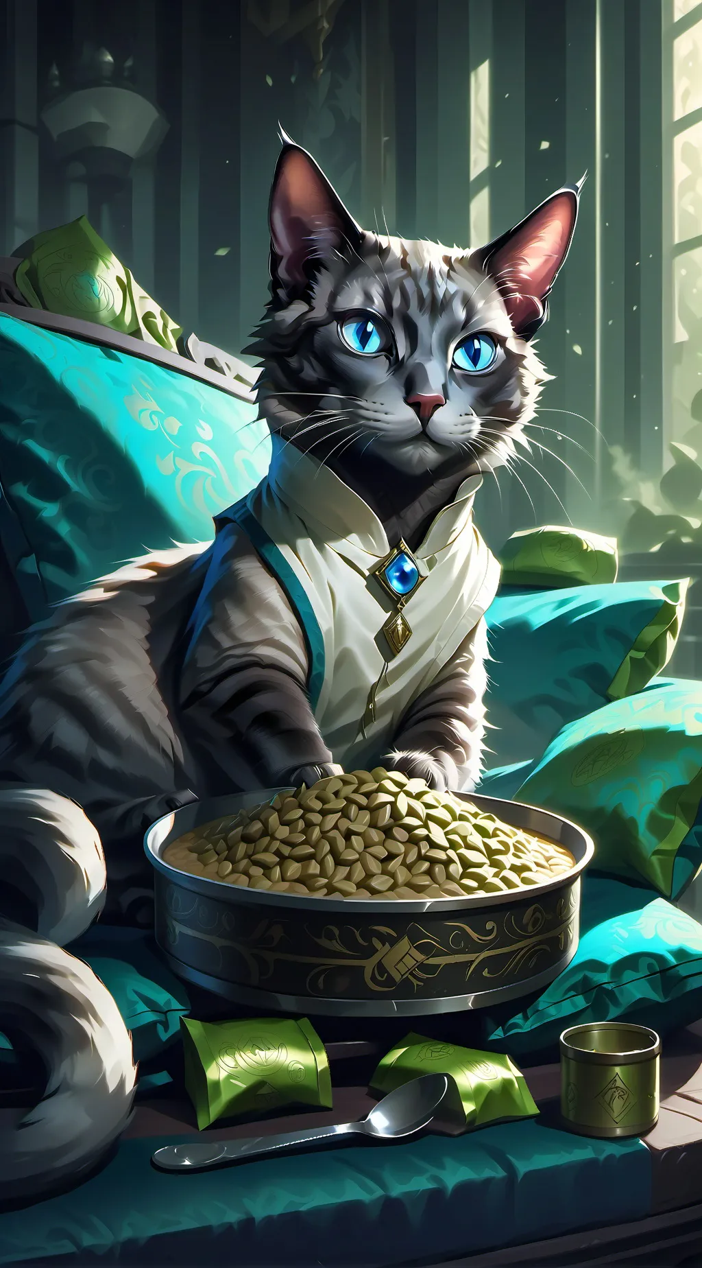 ai character: The Skeptical Siam background