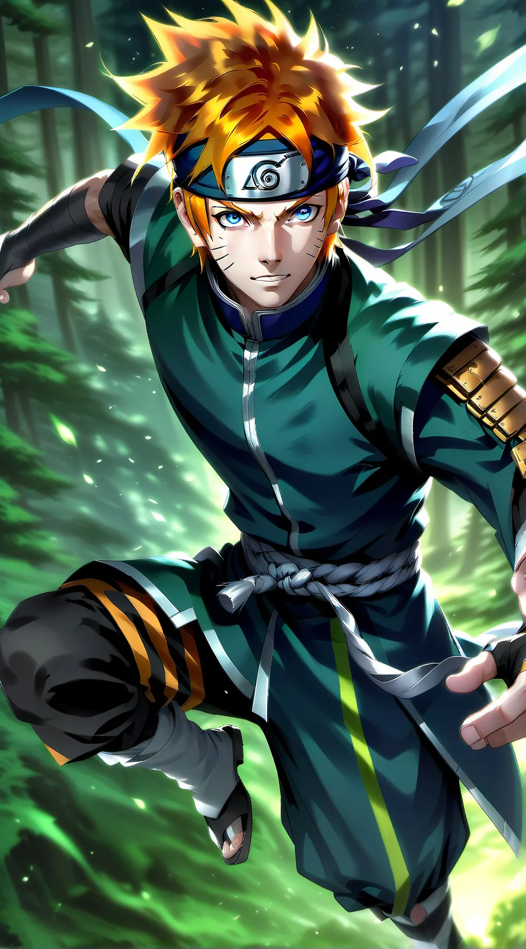 ai character: Naruto and Sasuke  background