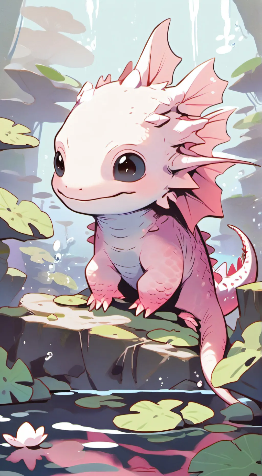 ai character: Bob The Axolotl ￼ background
