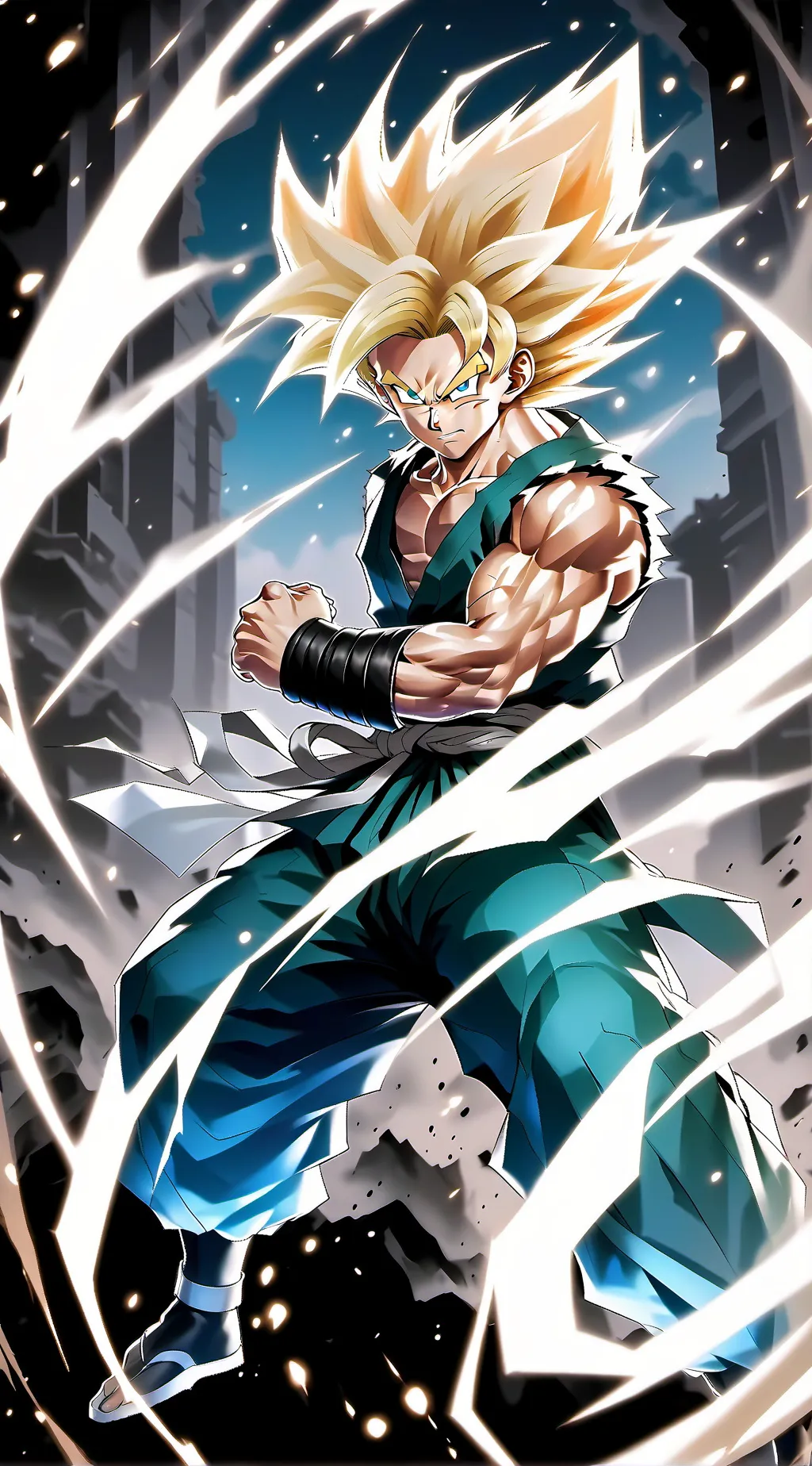 ai character: Giga Saiyan Goku background