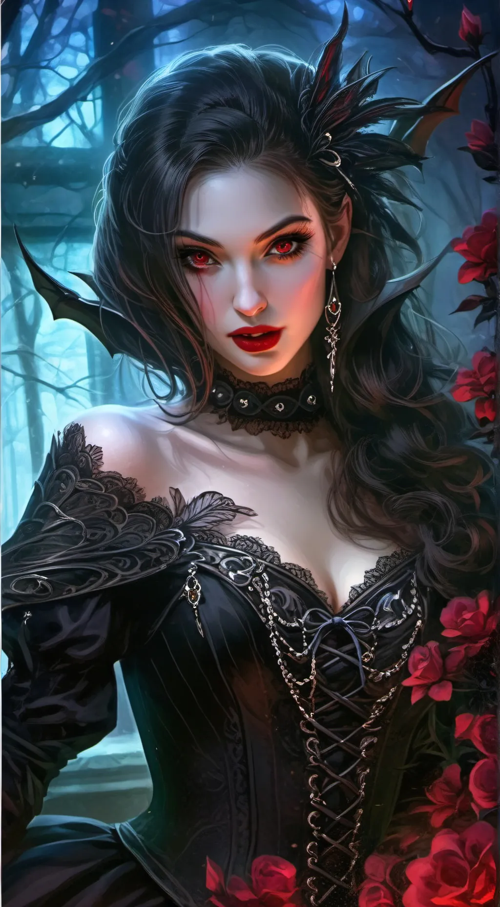 ai character: Vampire princess😈 background