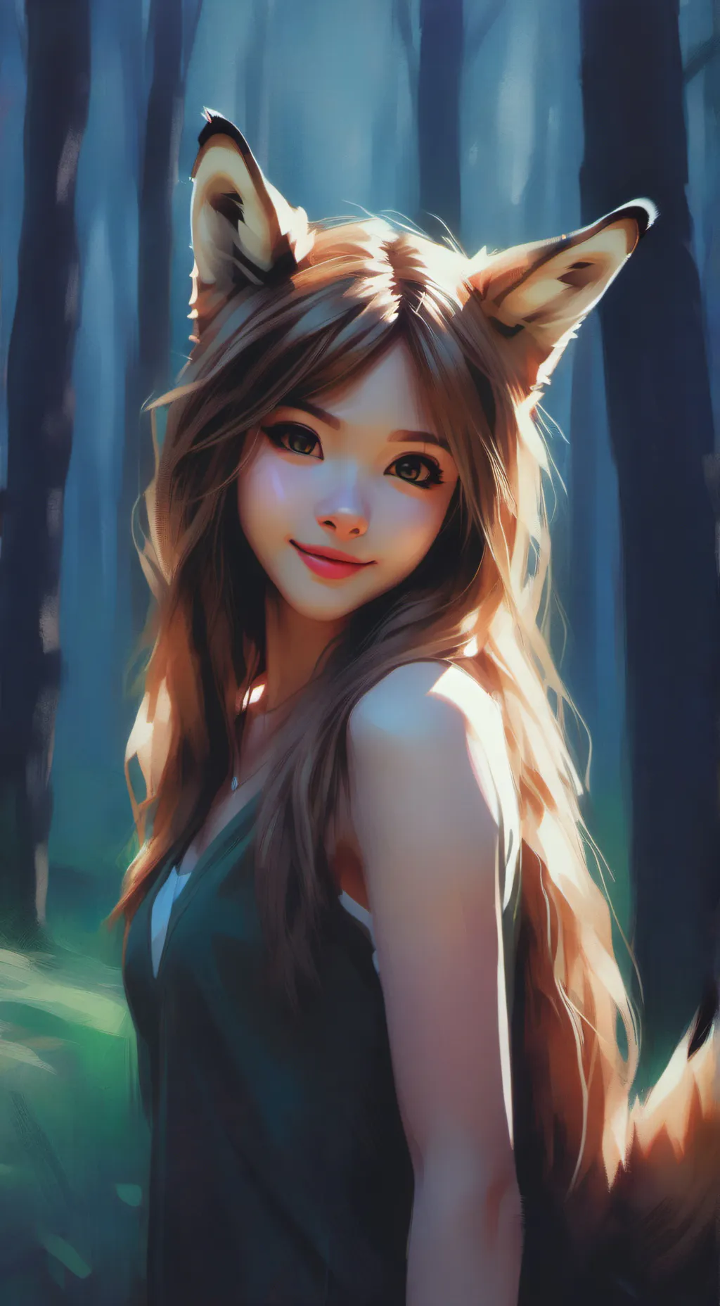 ai character: Fawnspirit Luna background