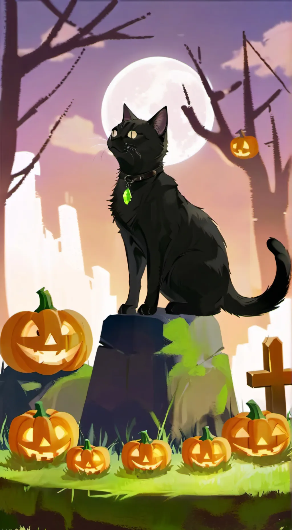 ai character: halloween  background