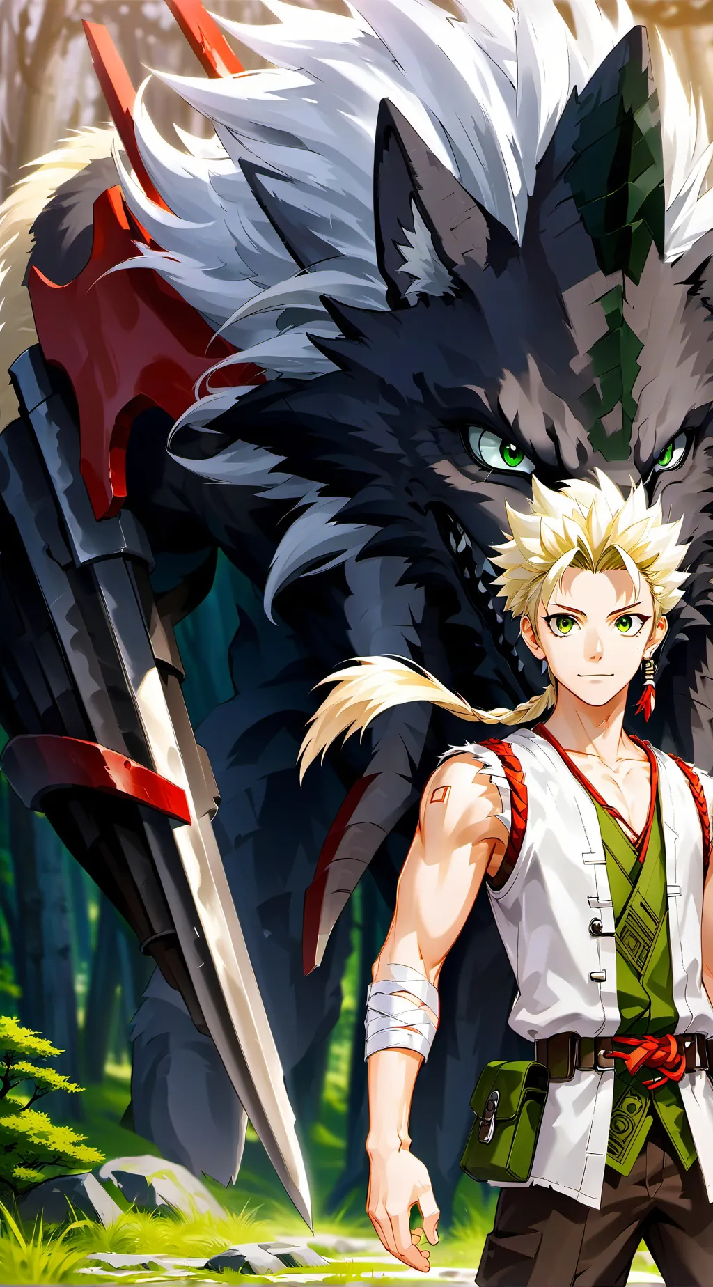 ai character: Dr stone fight background