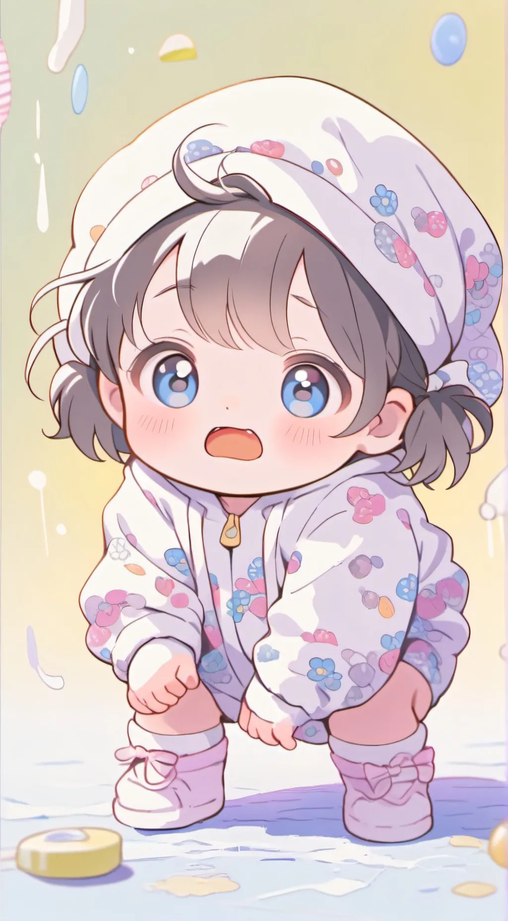 ai character: Baby Tiffany  background