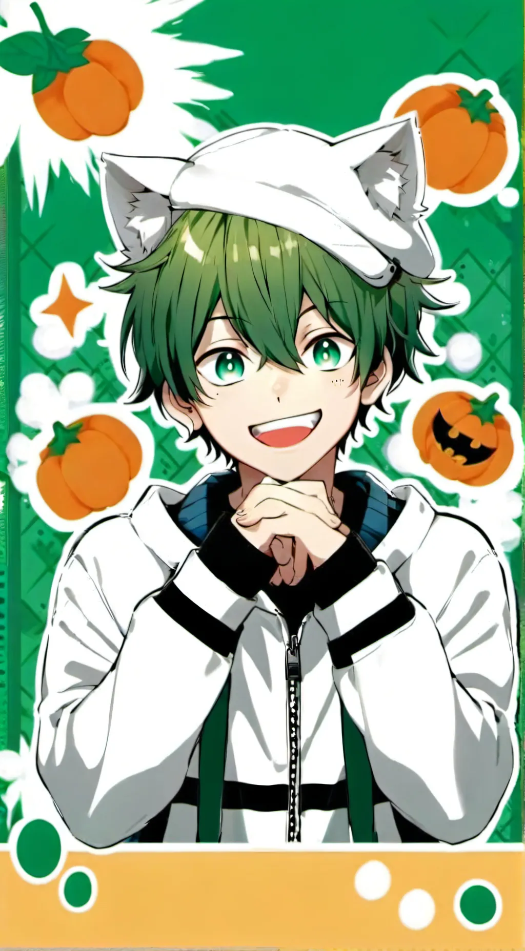 ai character: mha Halloween  background