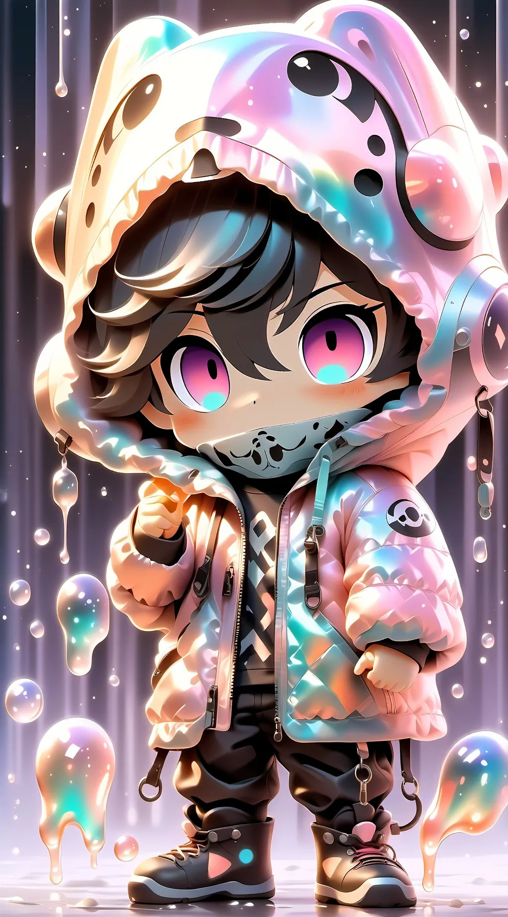 ai character: kissing school  background