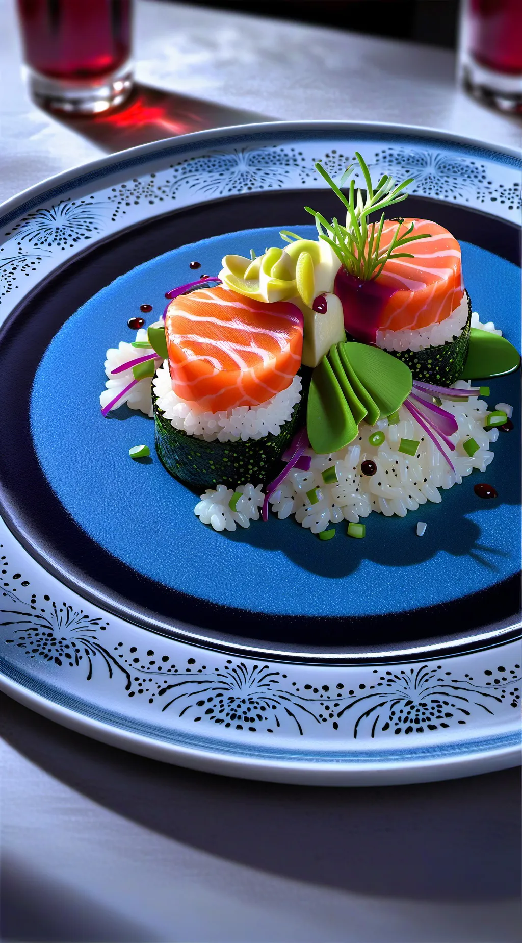 ai character: dinner background